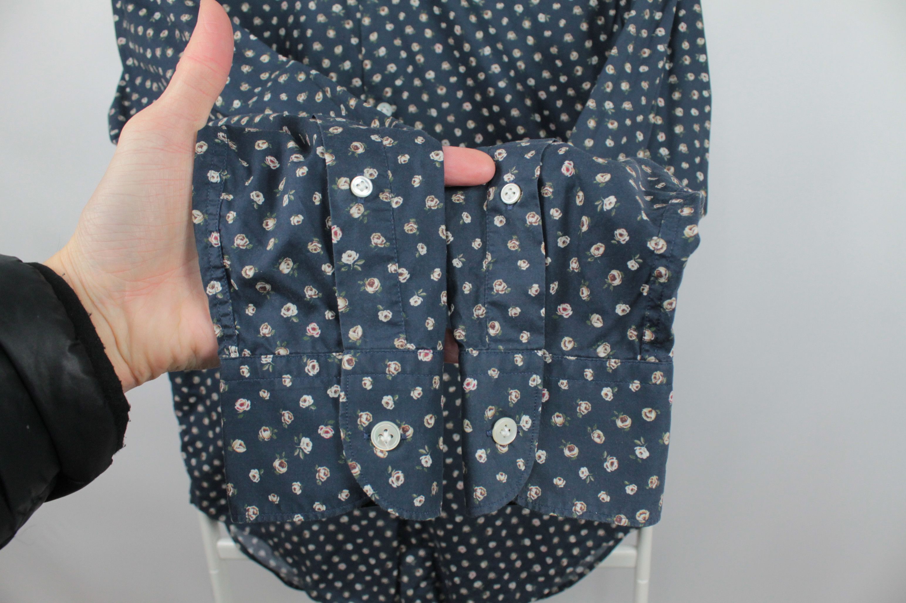 Boggi Boggi Floral Pattern Slim Fit Dress Florence Collar Shirt Size US M / EU 48-50 / 2 - 10 Thumbnail