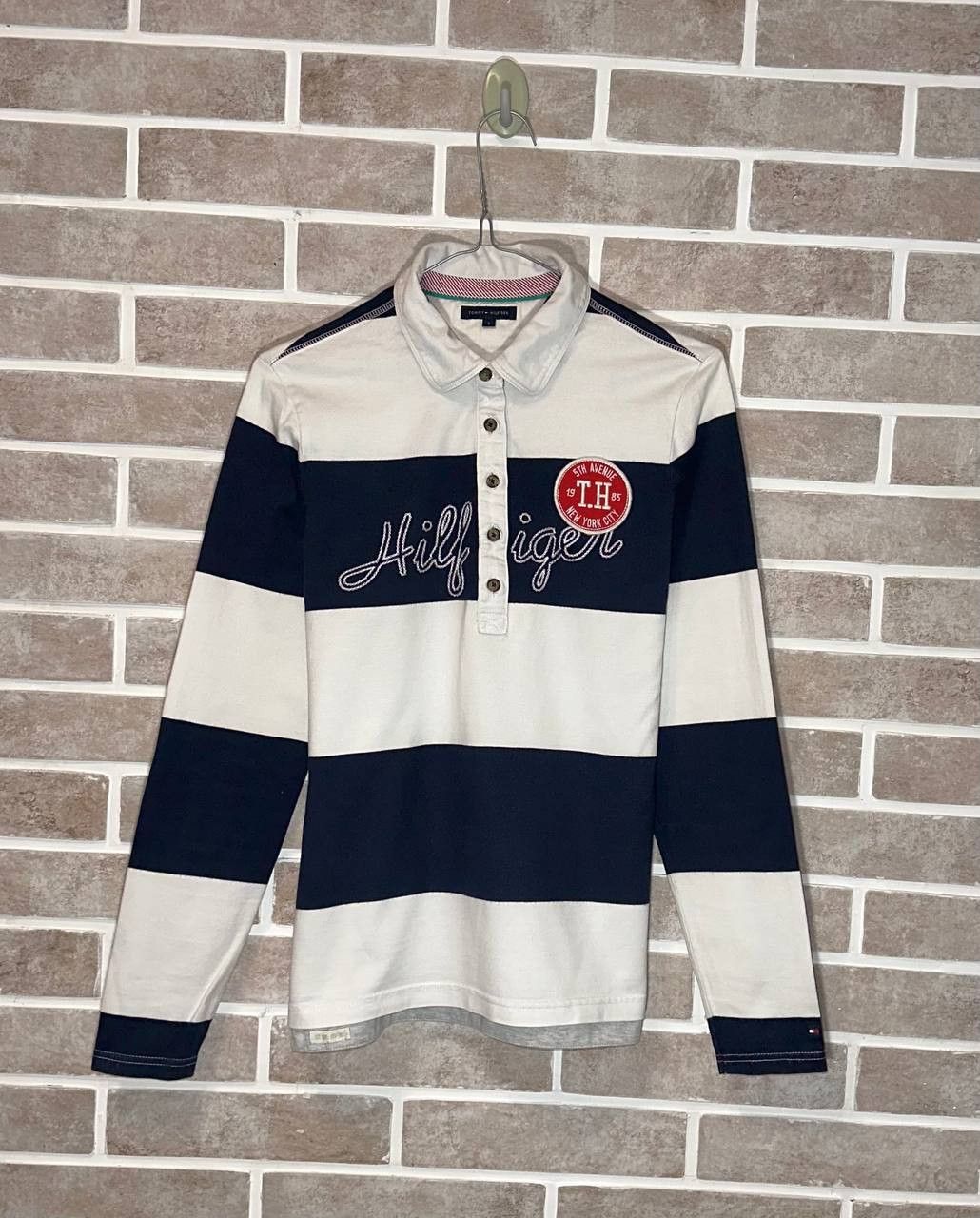 Tommy Hilfiger × Vintage Tommy Hilfiger Long Sleeve Polo Rugby Shirt striped Womens Size S / US 4 / IT 40 - 1 Thumbnail