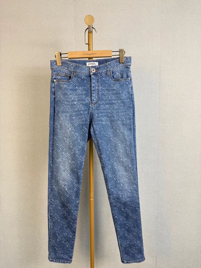 Chanel Chanel Quilted Slim Denim Jeans - dmc Size US 31 - 1 Thumbnail