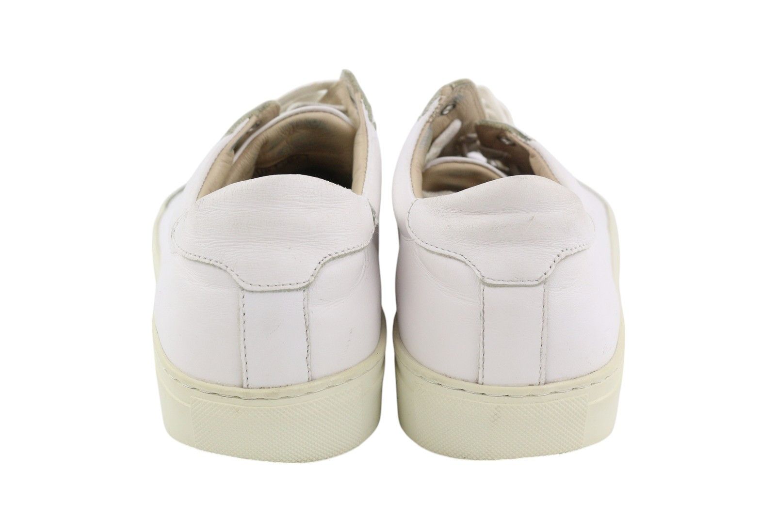 Suitsupply FW1404 EU42 White Leather Almond Toe Sneakers 83574 Size US 9 / EU 42 - 7 Thumbnail