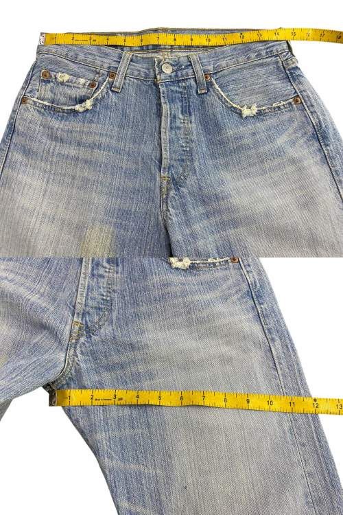 Levi's Levi's 501 Jeans Light Wash Tapered Leg Dirty Blue Jeans Size US 28 / EU 44 - 11 Thumbnail