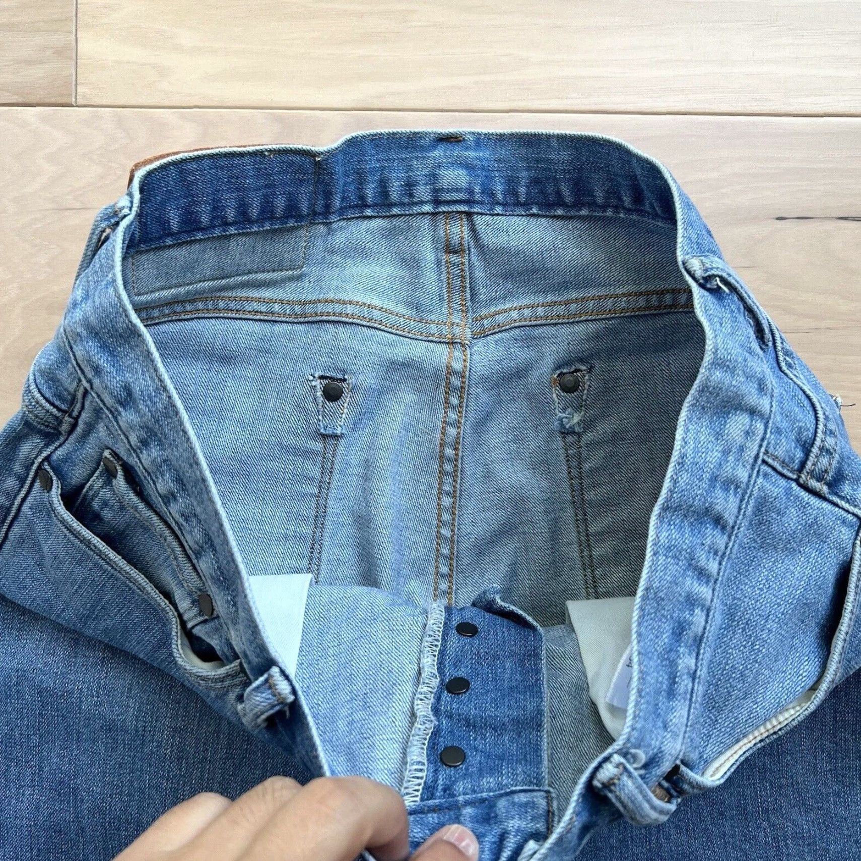 Y/Project VINTAGE Doublewood Project Jeans 33 Slim Straight Denim Blue 33 Casual Streetwear Men 501 500 Series Western Southwestern USA New York Size US 33 - 5 Thumbnail