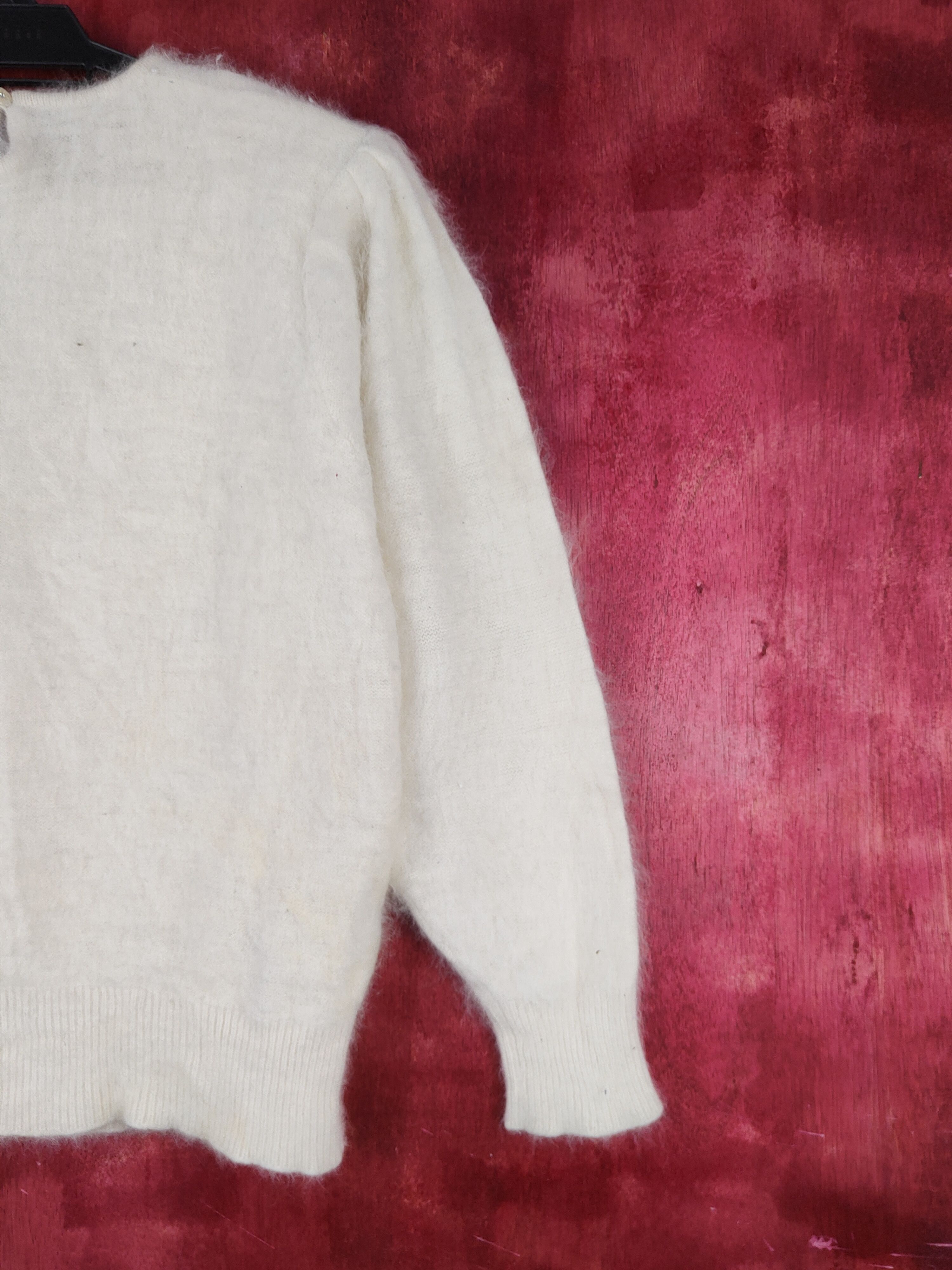 Homespun Knitwear Bonne Grand Cream Shag Shaggy Fur Mohair Knitwear #S2066 Size M / US 6-8 / IT 42-44 - 10 Thumbnail