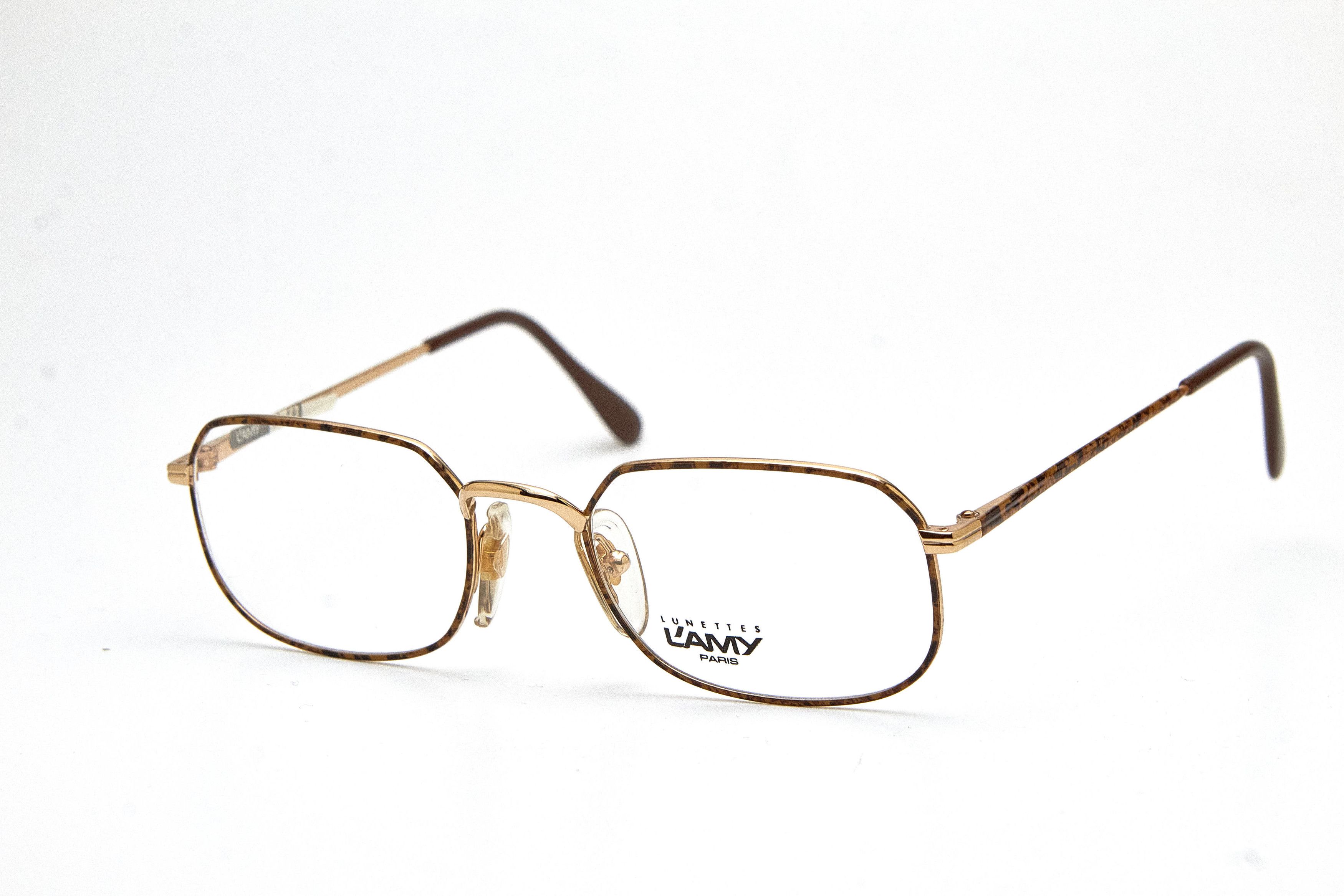 Vintage Old Money L'AMY Gold Tortoise Rectangular Quiet Lux Specs Size ONE SIZE - 3 Thumbnail