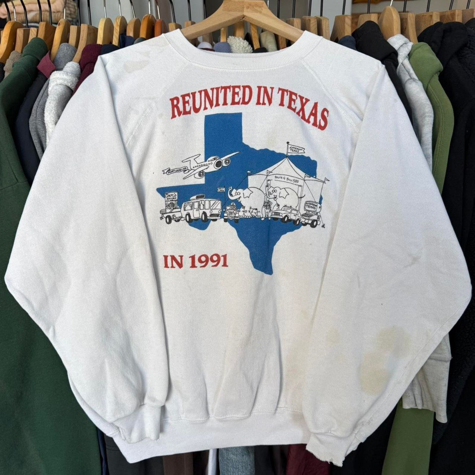 Other Vintage 1991 Reunited in Texas Sweatshirt With Cooil Graphic Size US XL / EU 56 / 4 - 1 Thumbnail