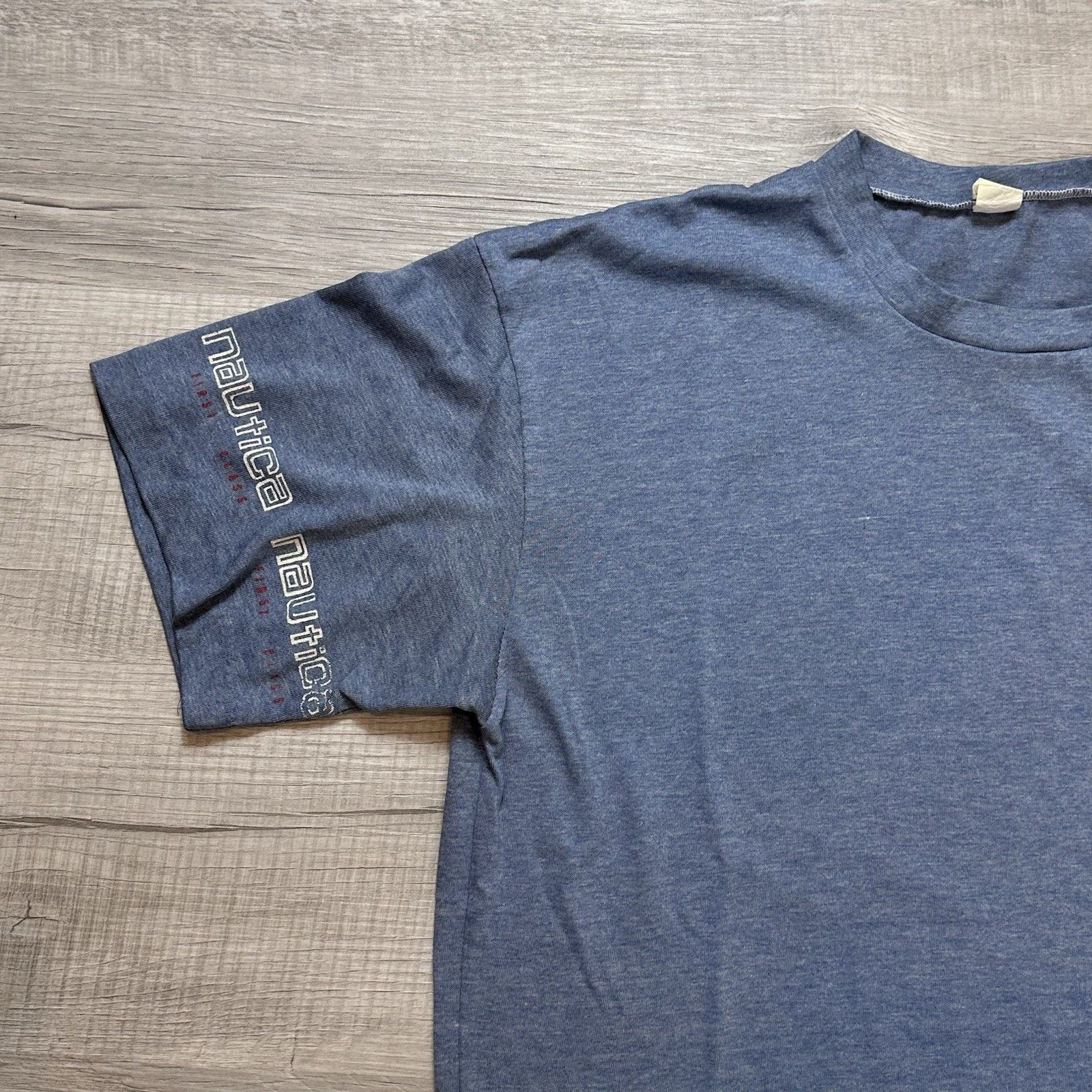 Nautica × Vintage Vintage 90s Nautica Short Sleeve Large Single Stitch T-Shirt Size US L / EU 52-54 / 3 - 6 Thumbnail