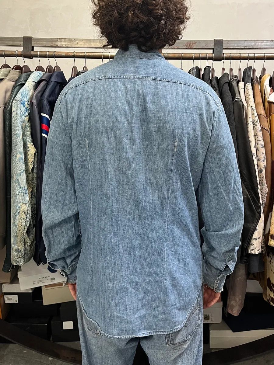 Dolce & Gabbana 2000s Dolce & Gabbana Lines Blue Denim Shirt Size US M / EU 48-50 / 2 - 2 Thumbnail