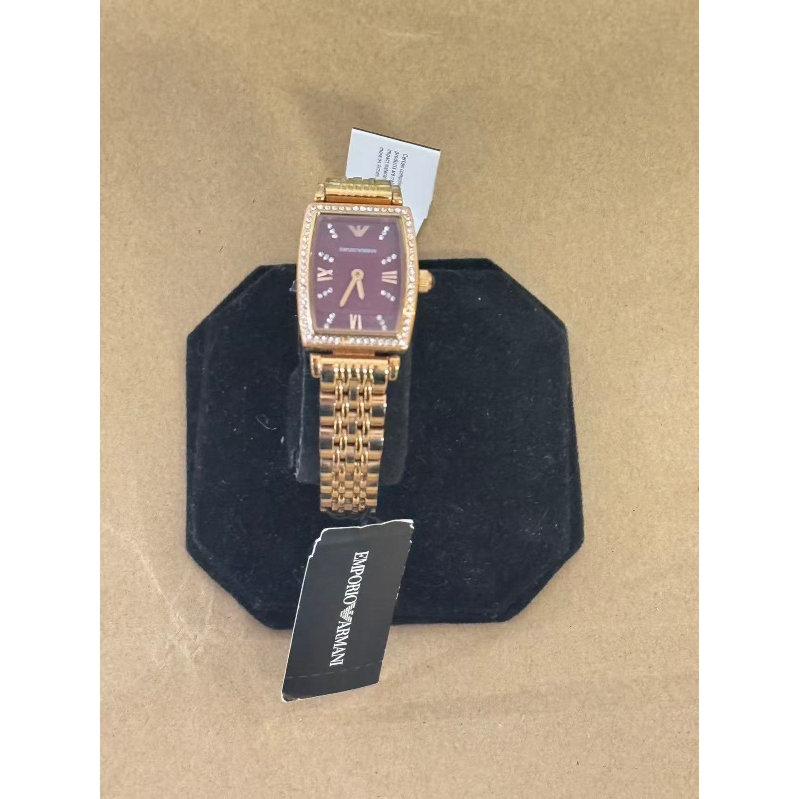 Emporio Armani Emporio Armani AR11488 Diamonds Burgundy Dial Rose Watch Size ONE SIZE - 4 Thumbnail