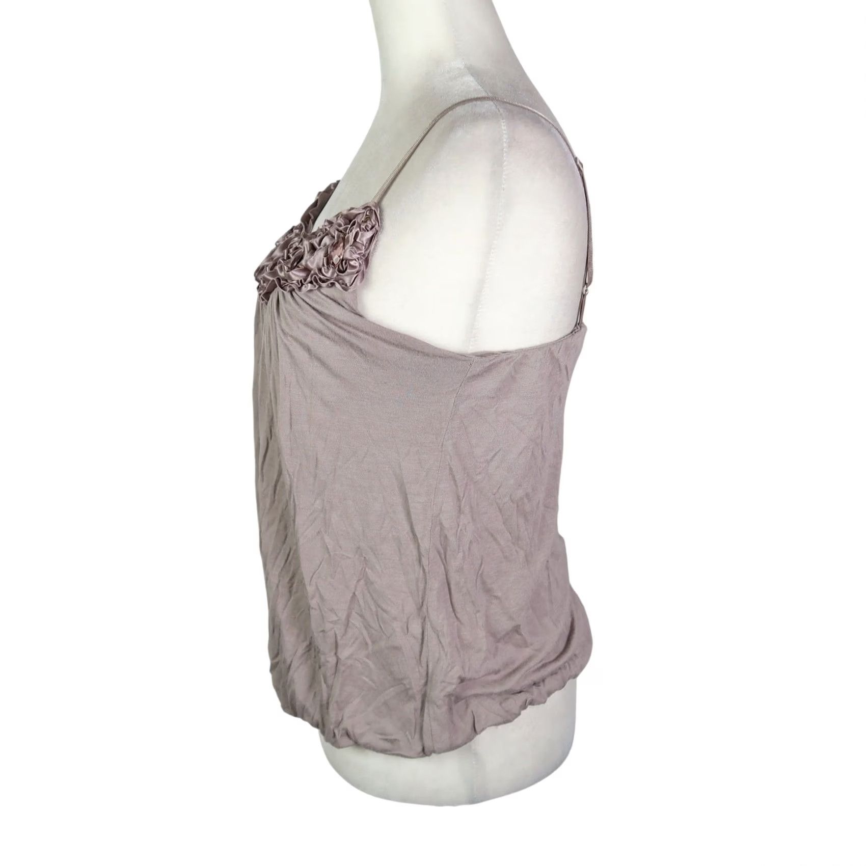 Forever 21 VINTAGE Forever 21 Bubble Camisole Tank Top S Gray Beaded Rhinestone Bohemian Sleeveless Women's Vintage 90s Y2K Club Casual Party/Cocktail Shirt Size S / US 4 / IT 40 - 3 Thumbnail