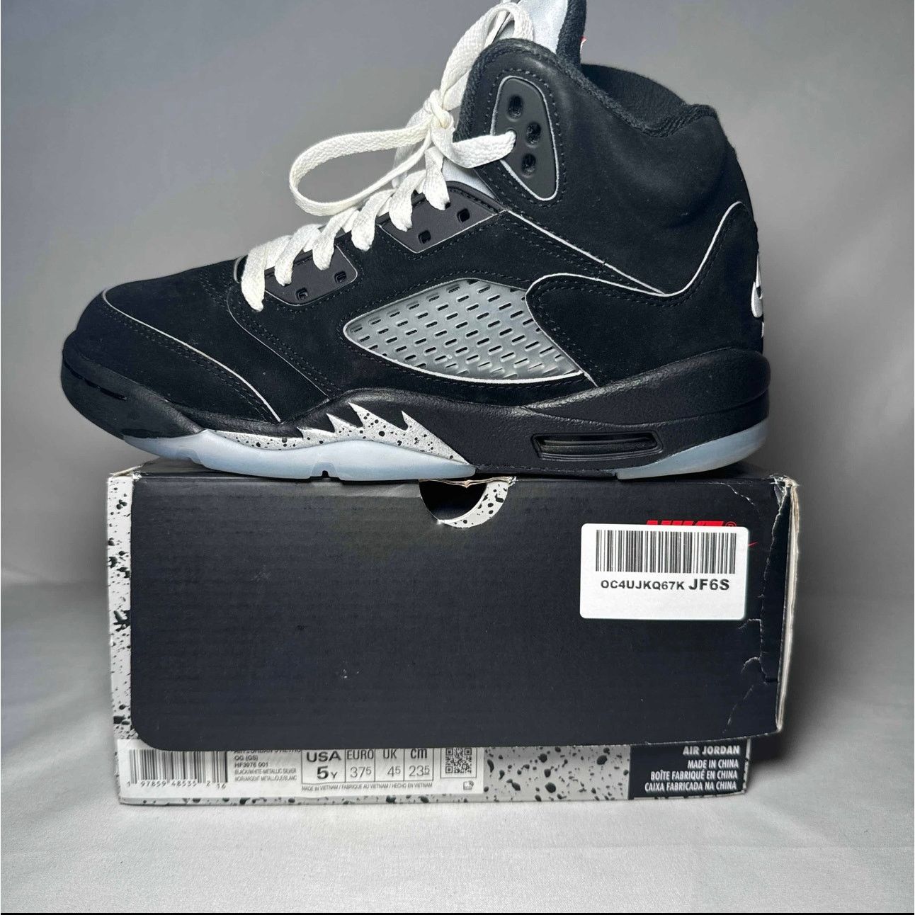 Jordan Brand × Nike Size 5 - Air Jordan 5 Retro OG GS Black Metallic Reimagined Size US 5 / EU 37 - 8 Thumbnail