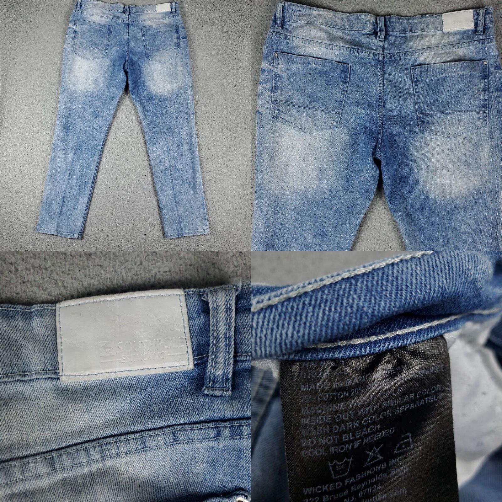 Southpole VINTAGE Southpole Mens Jeans Size 38x32 Straight Fit Blue Denim Pockets American Classic Size US 38 / EU 54 - 8 Thumbnail