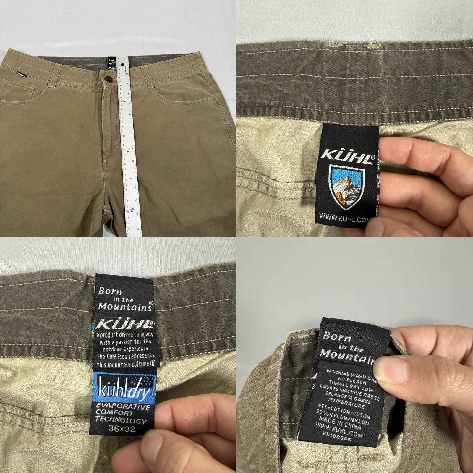 Vintage Kuhl Revolvr Pants Mens 36x32 Brown Straight Fit Lightweight Outdoor Hiking Zipper Fly Cargo Pocket Casual Travel Size US 36 / EU 52 - 8 Thumbnail