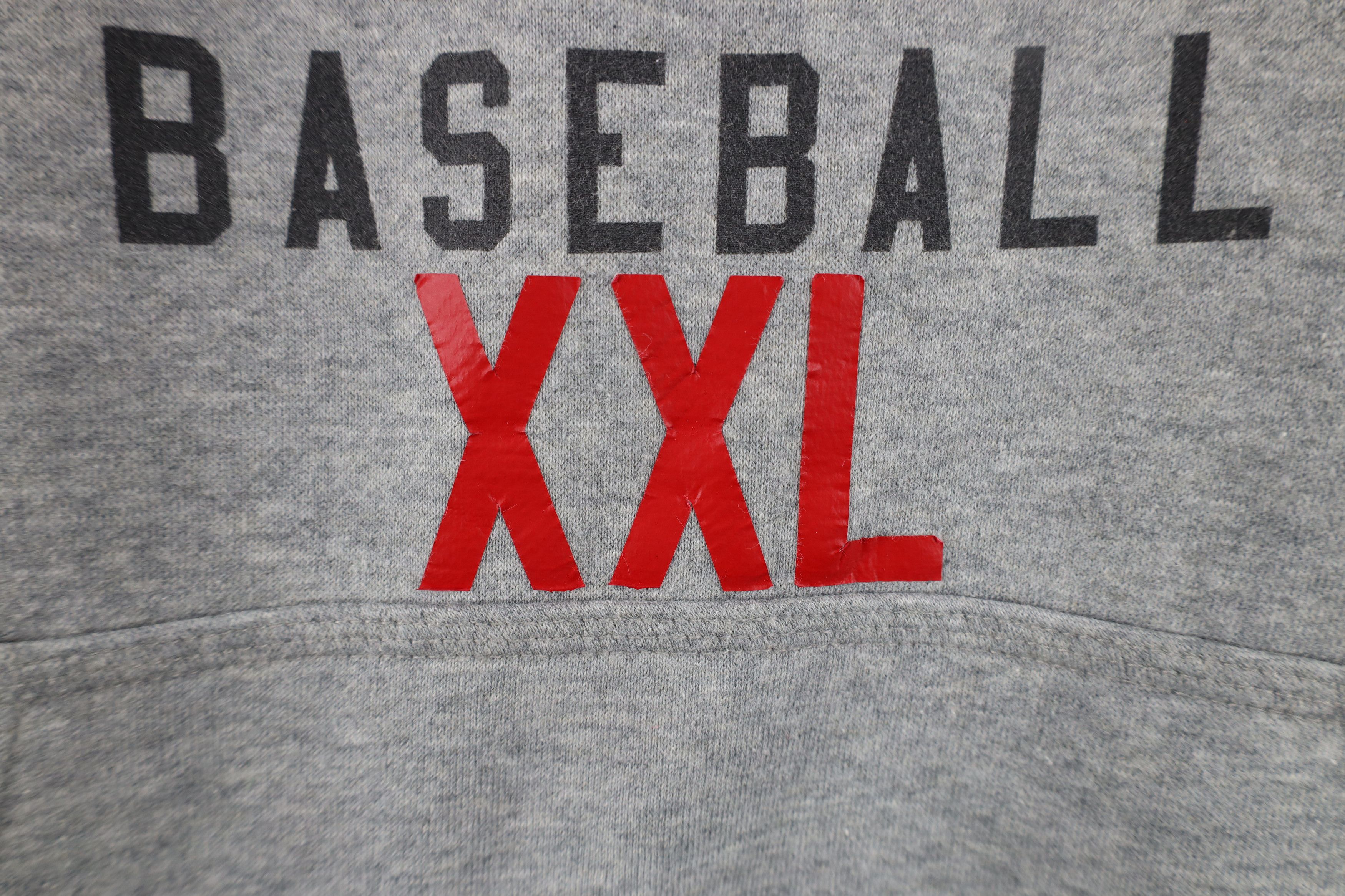 Nike Vintage Nike Center Swoosh Baseball Fire Flames Hoodie Gray Size US L / EU 52-54 / 3 - 6 Thumbnail
