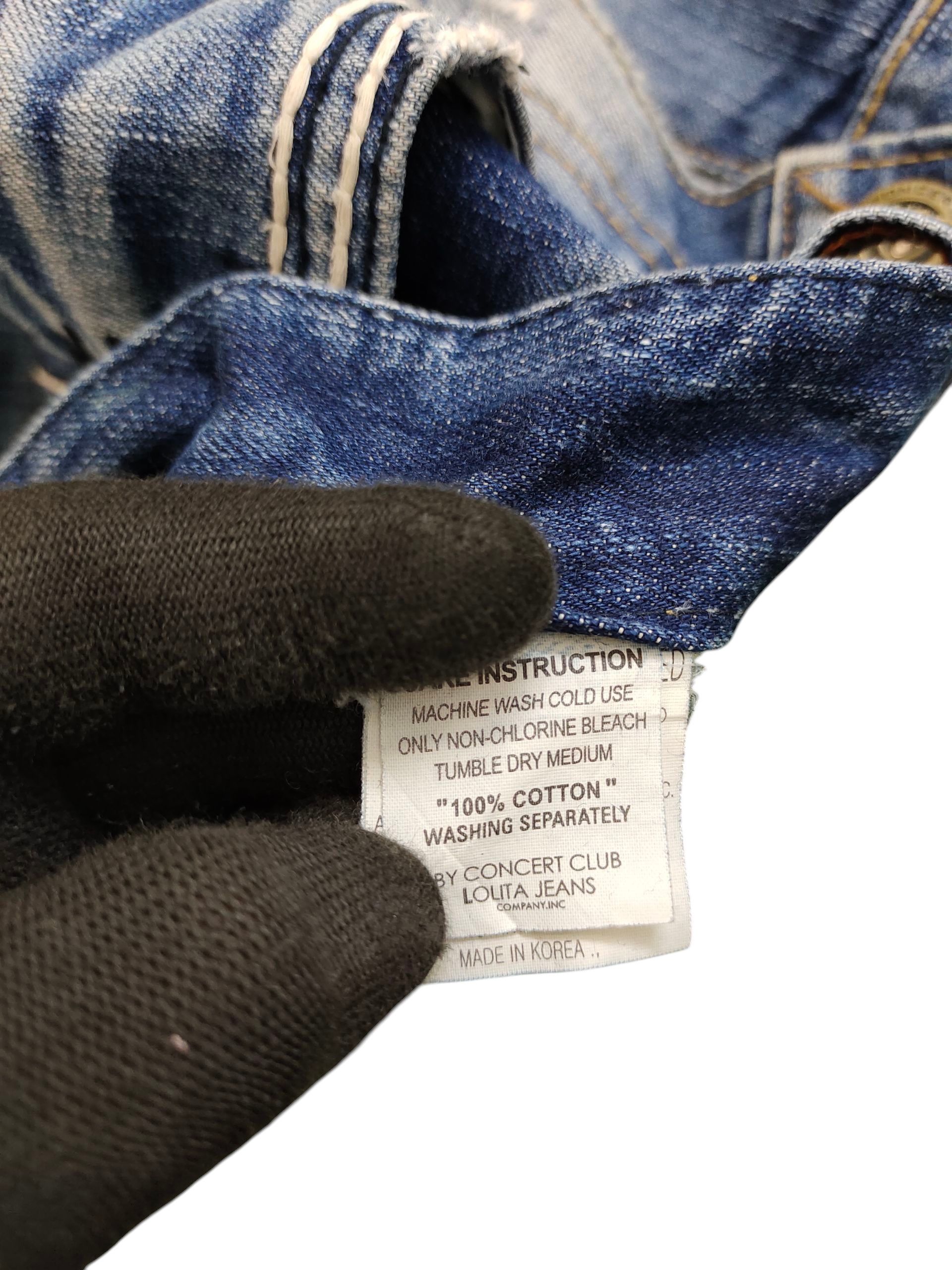 Number (N)ine × Undercover Yoshitomo Nara Lolita Clawmark Distress Denim Jeans Size US 30 / EU 46 - 12 Thumbnail
