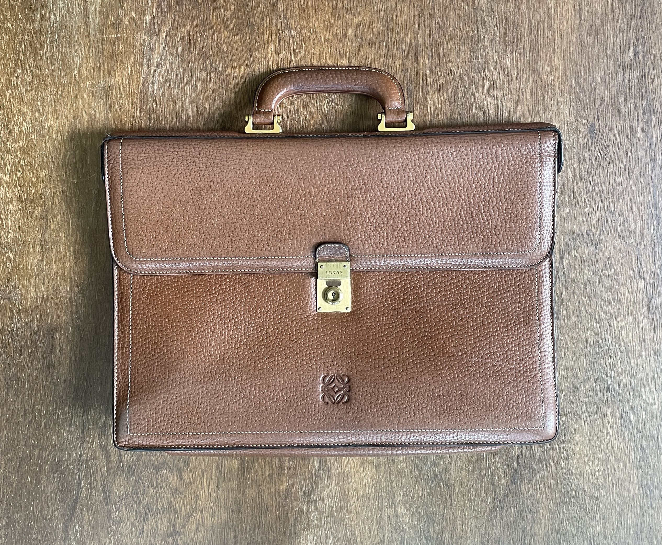 Loewe Loewe Leather Vintage Briefcase 1846 Size ONE SIZE - 1 Thumbnail