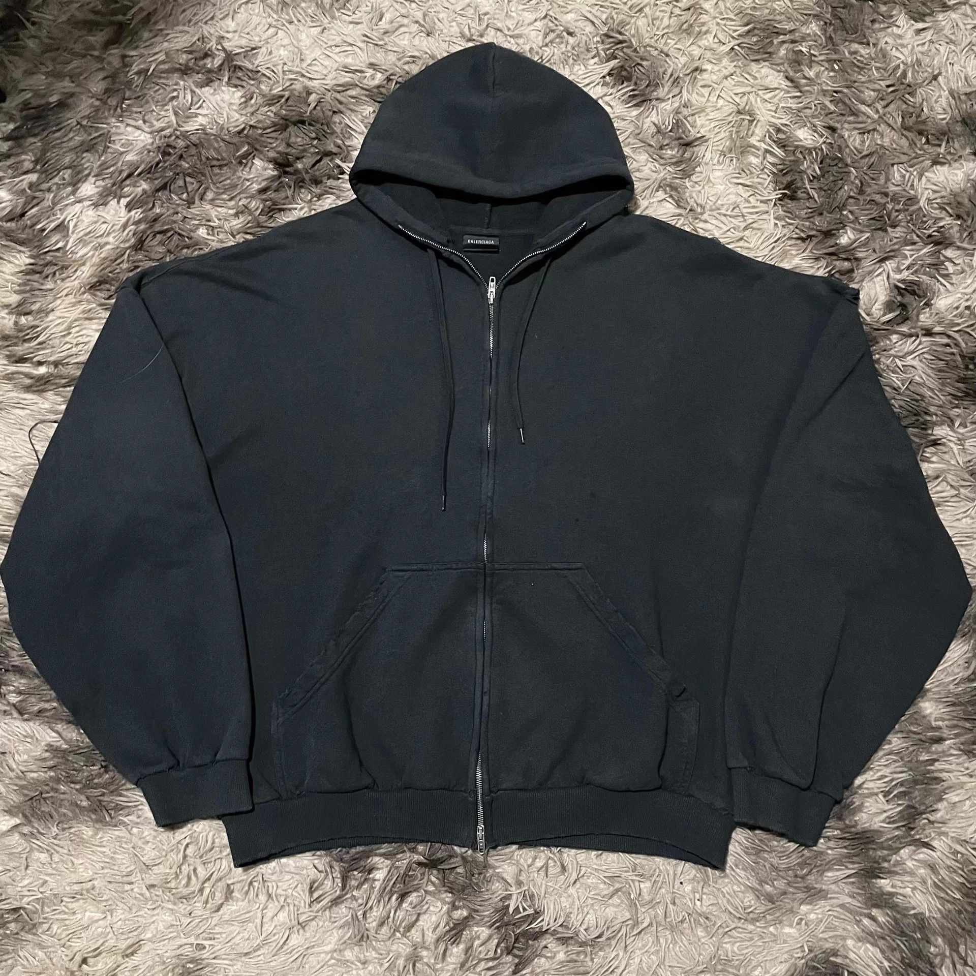 Balenciaga Balenciaga Graffiti Washed Zip Hoodie Size US XL / EU 56 / 4 - 2 Thumbnail