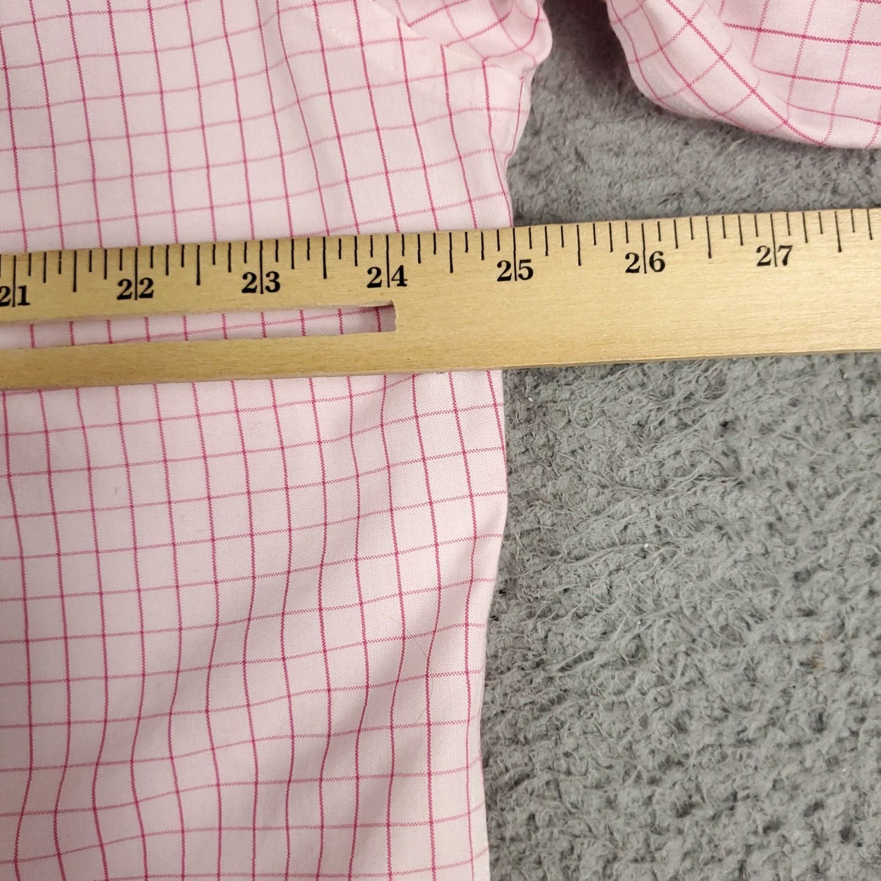 Brooks Brothers Brooks Brothers Shirt Mens 16.5 Pink Check Dress Button Long Sleeve Adult Medium Pink Check Non-Iron Pockets 100% Cotton Business Casual Formal Mens Size 42R - 5 Thumbnail