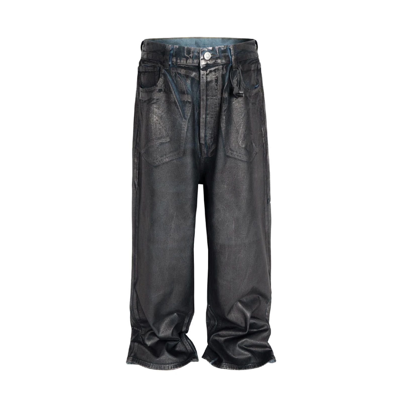Japanese Brand Black Diamond Wax Denim Jeans Size US 32 / EU 48 - 3 Thumbnail
