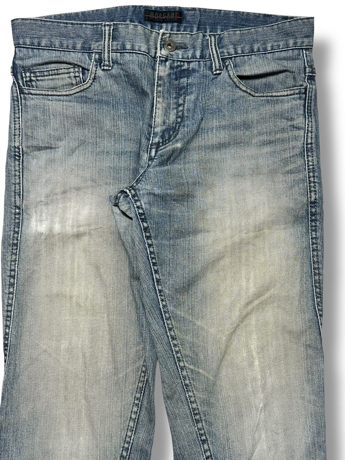 Morgan De Toi Morgan Homme Vintage Y2K Rare Drop Flare V Design & Faded Size US 32 / EU 48 - 4 Thumbnail