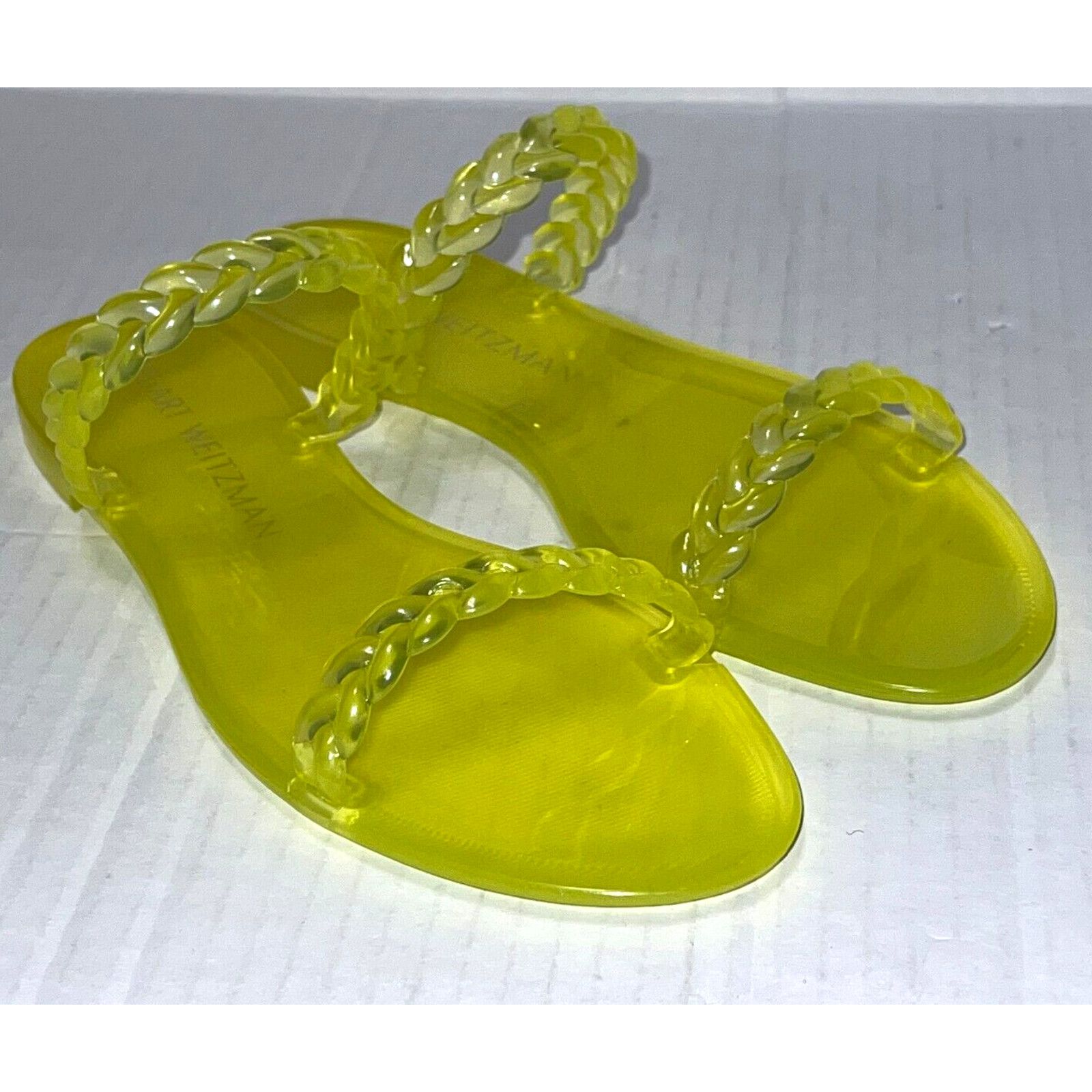 Stuart Weitzman Stuart Weitzman Yellow Braid Sawyer Jelly Sandals Size 9 B Size US 9 / IT 39 - 3 Thumbnail