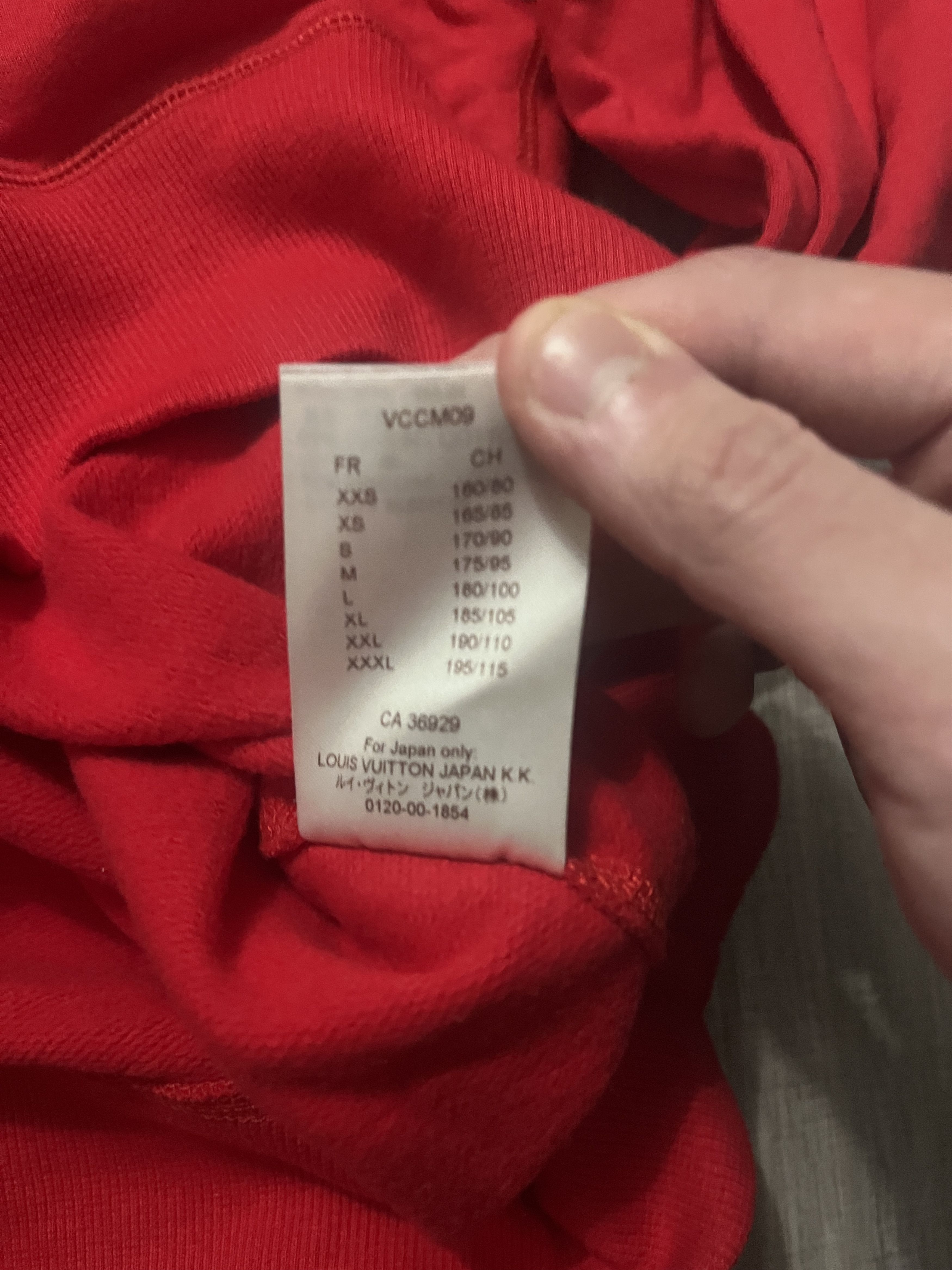 Louis Vuitton × Supreme Supreme x Louis Vuitton Red Sweatshirt Size US L / EU 52-54 / 3 - 5 Thumbnail