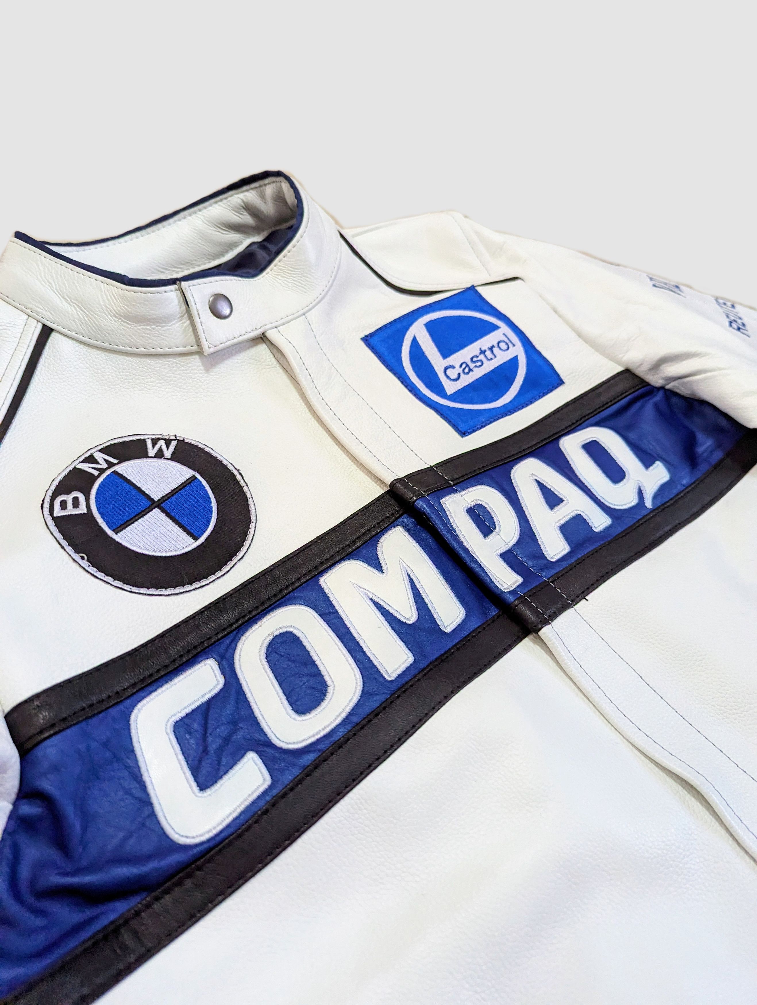 BMW 💥 BMW 💥 COMPAQ Racing Leather Jacket Streetwear Size US XL / EU 56 / 4 - 6 Thumbnail