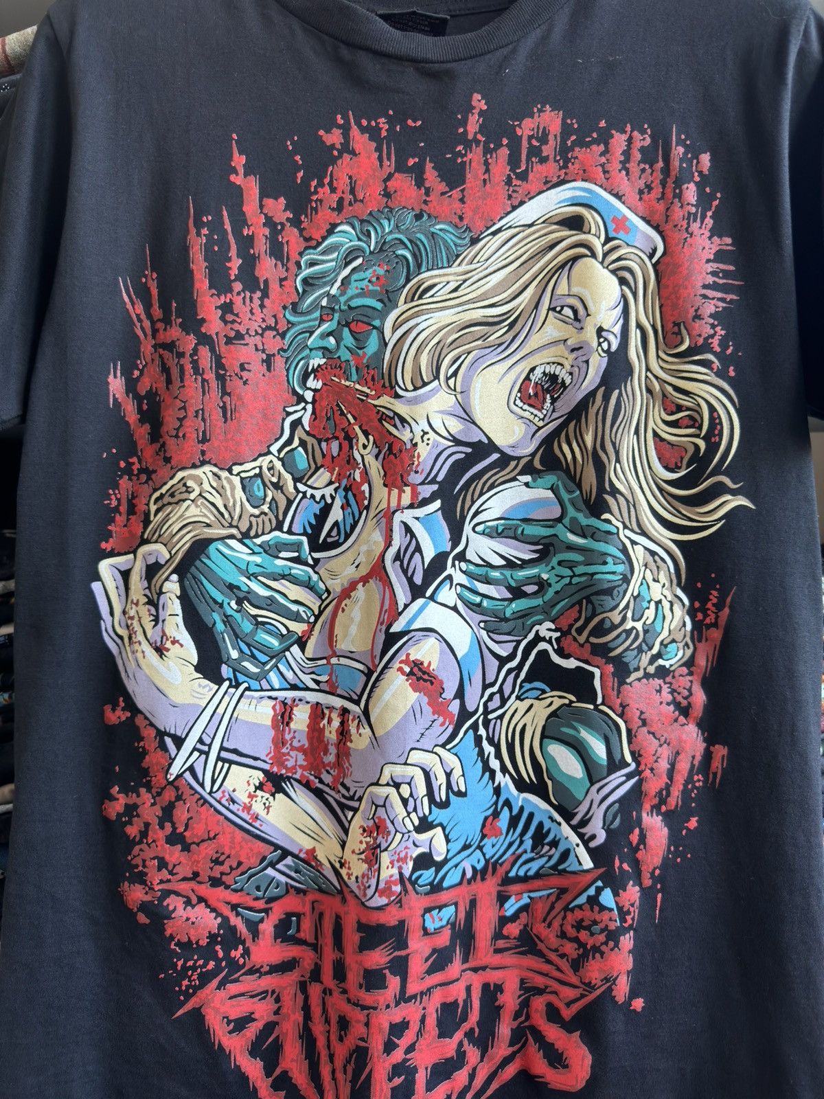 Band Tees × Vintage Vintage Steel Puppets Deathcore Band Tee Size US S / EU 44-46 / 1 - 3 Thumbnail