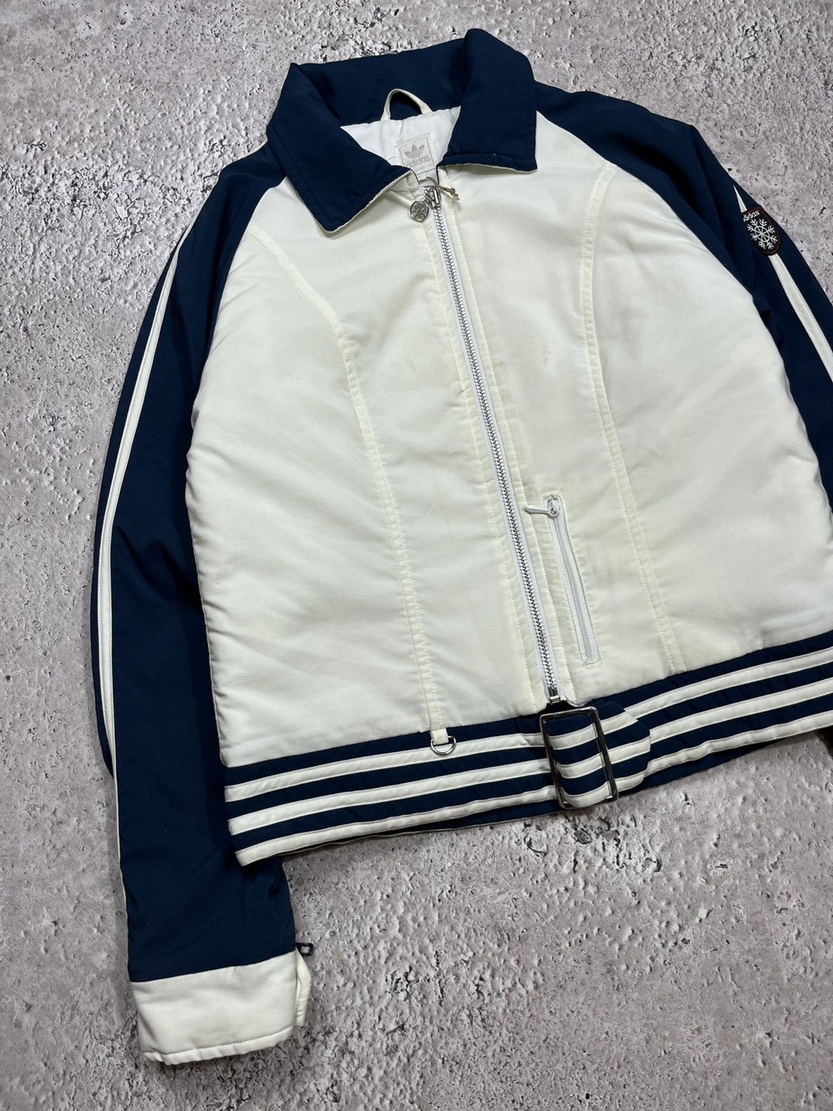 Adidas Adidas Vintage Light Jacket Navy White Snowflake Logo Size M / US 6-8 / IT 42-44 - 3 Thumbnail