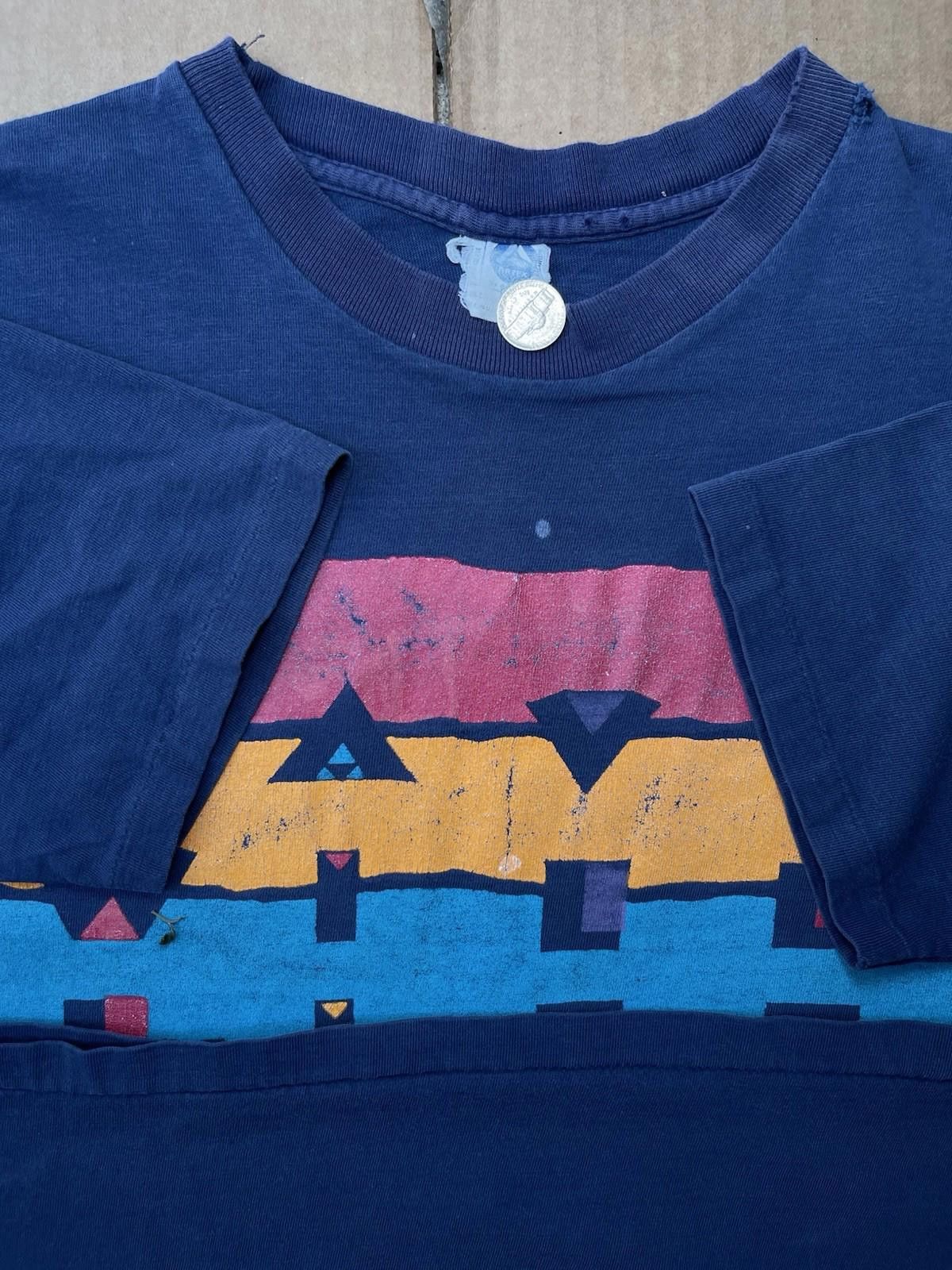 Vintage VTG World Wildlife Fund Save Wild Life Navy TShirt 21”x28.5” Size US L / EU 52-54 / 3 - 4 Thumbnail
