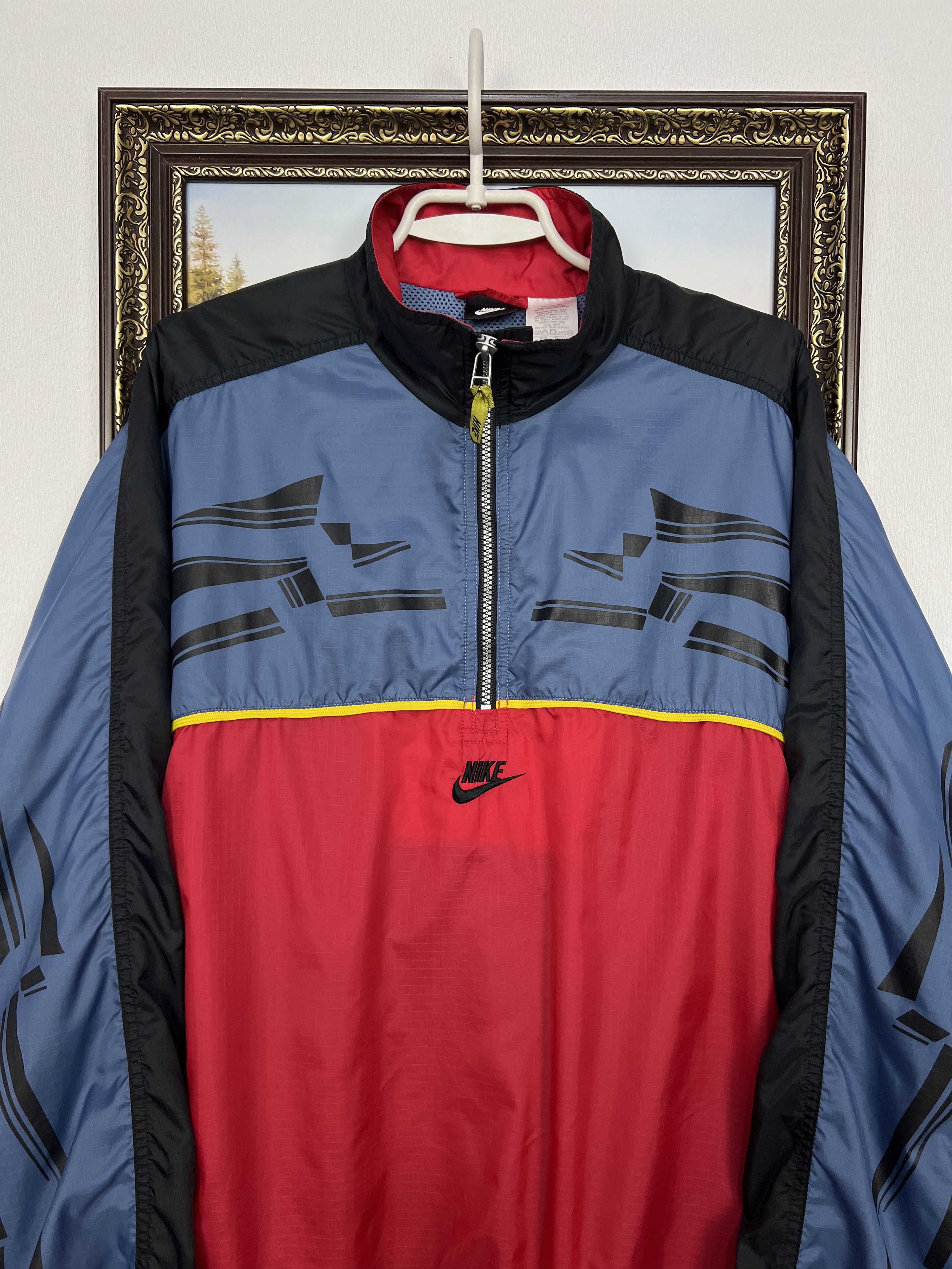 Nike Vintage 90's Nike Swoosh Logo Jacket Windbreaker Track Top Size US L / EU 52-54 / 3 - 2 Thumbnail