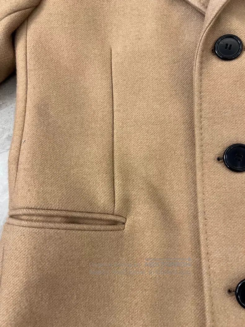 Saint Laurent Paris Saint Laurent Paris Khaki Color Velvet Wool Cashmere Coat Size US M / EU 48-50 / 2 - 5 Thumbnail