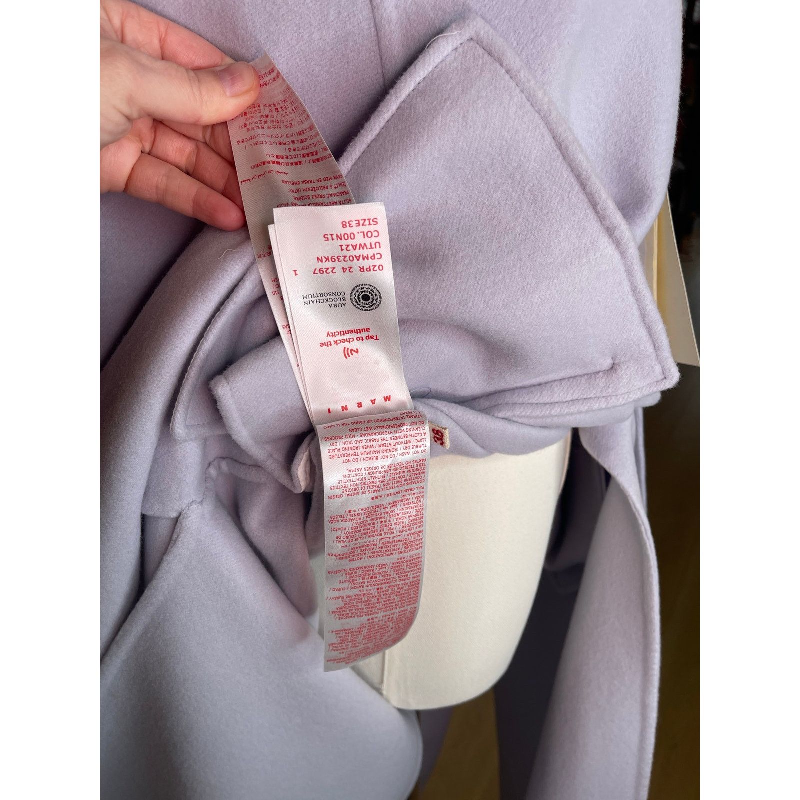 Marni Marni Lilac Wool Cashmere Belted Coat Size 38 NWT Size XS / US 0-2 / IT 36-38 - 10 Thumbnail