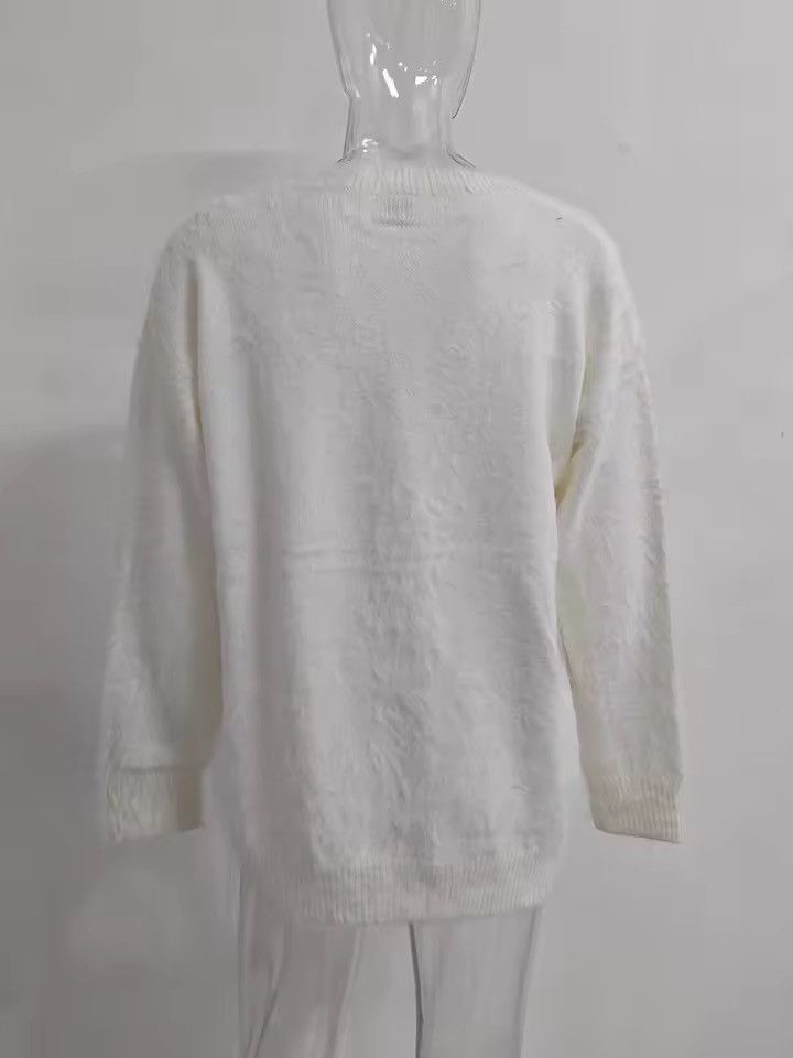 Japanese Brand Hirasawa x natsu White Knit Cardigan Sweater Size US XXL / EU 58 / 5 - 4 Thumbnail