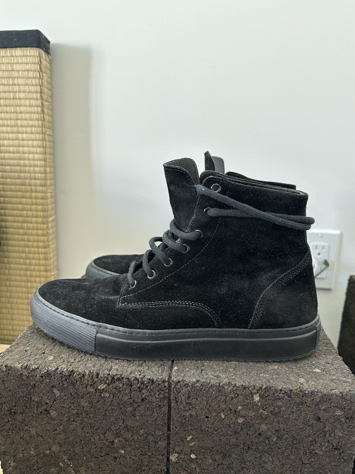 Wings + Horns Black Suede High Tops Size US 9 / EU 42 - 1 Thumbnail