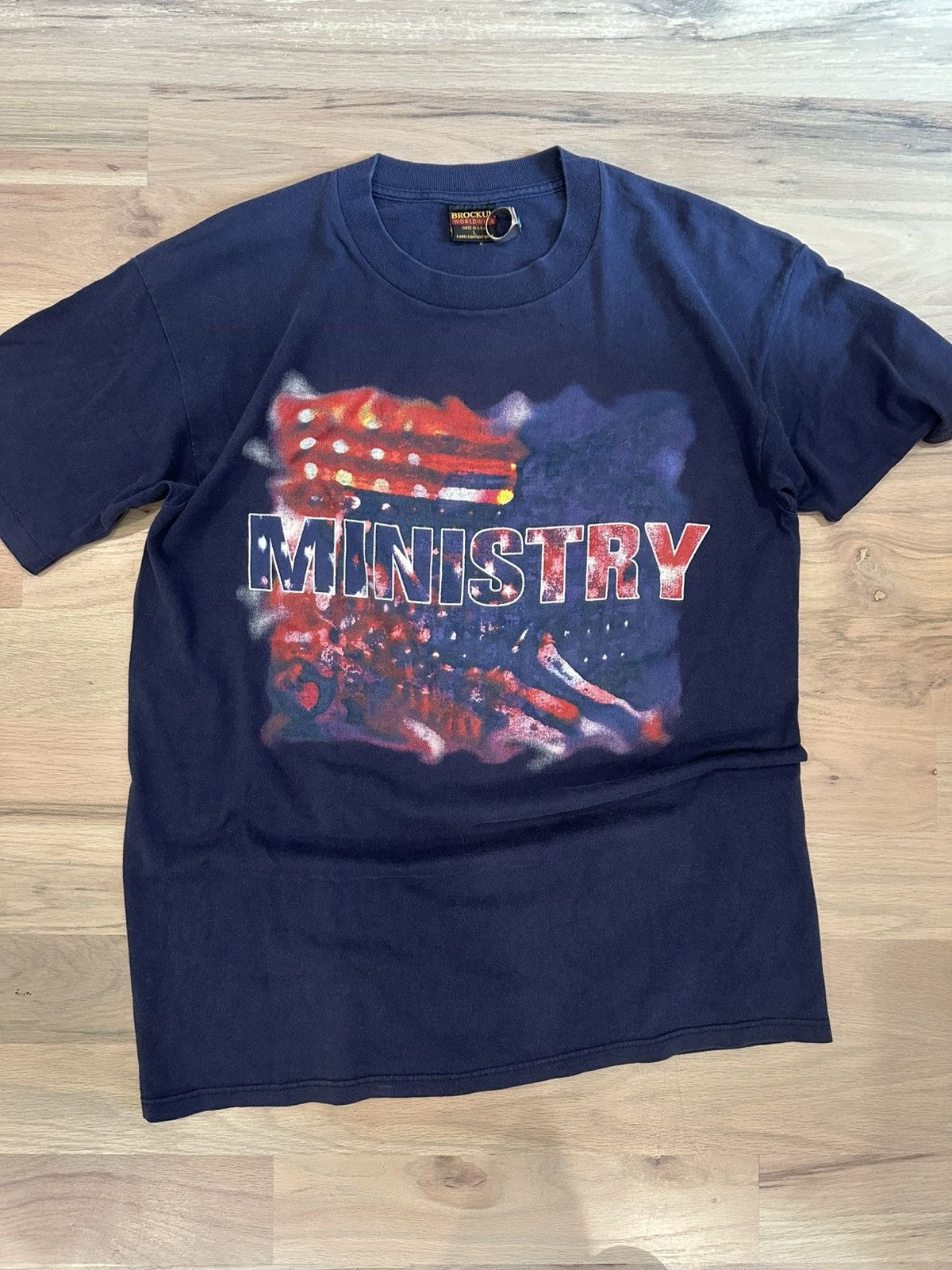 Band Tees Vintage 1996 Ministry Sphinctour Shirt Brockum Tag Large Size US L / EU 52-54 / 3 - 1 Thumbnail
