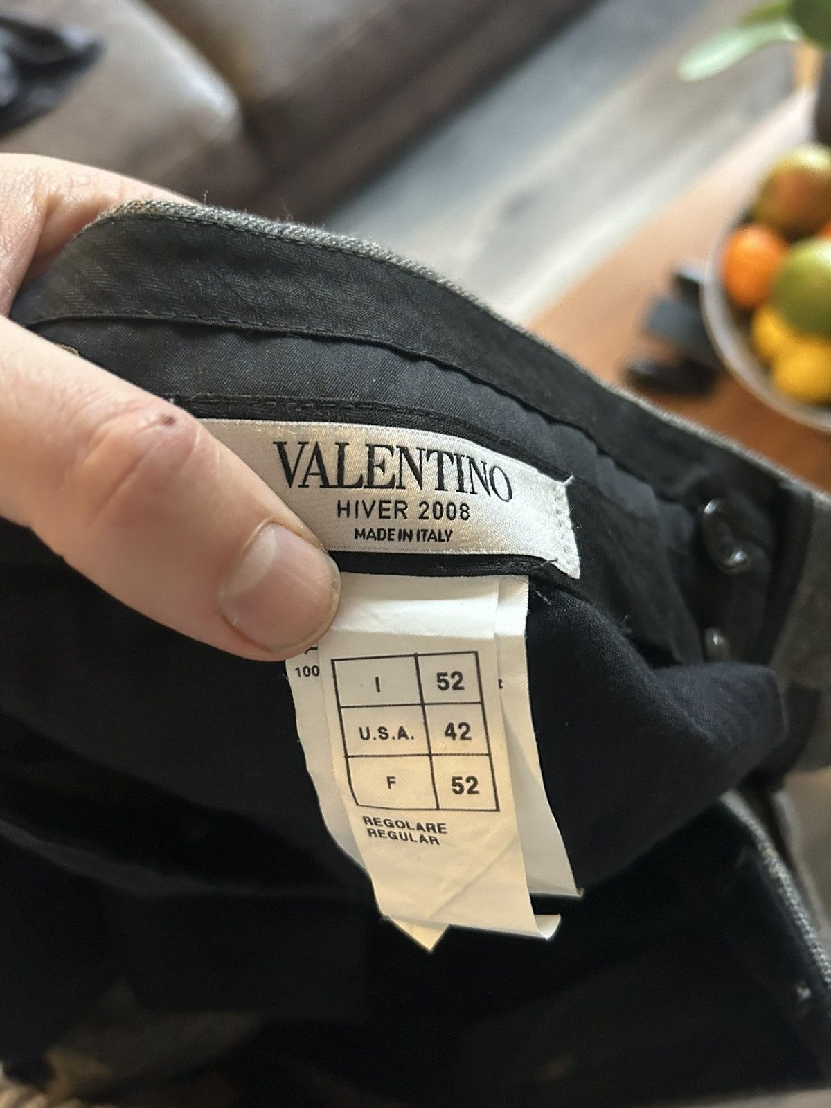 Valentino AW2008 Checkered Gray Wool Pants Size US 36 / EU 52 - 16 Thumbnail
