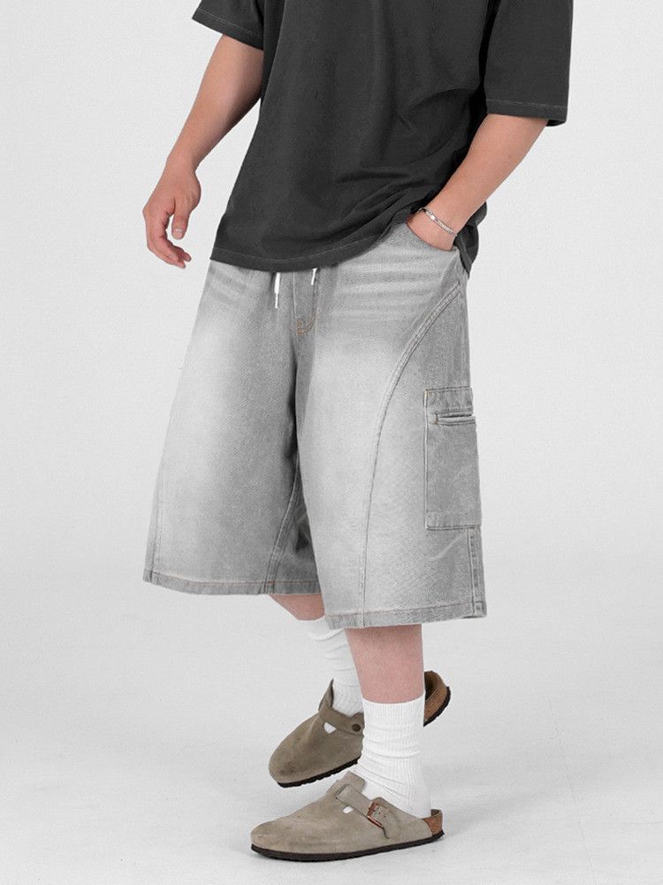 Japanese Brand × Jean Retro loose high street casual denim shorts Size US 32 / EU 48 - 2 Thumbnail