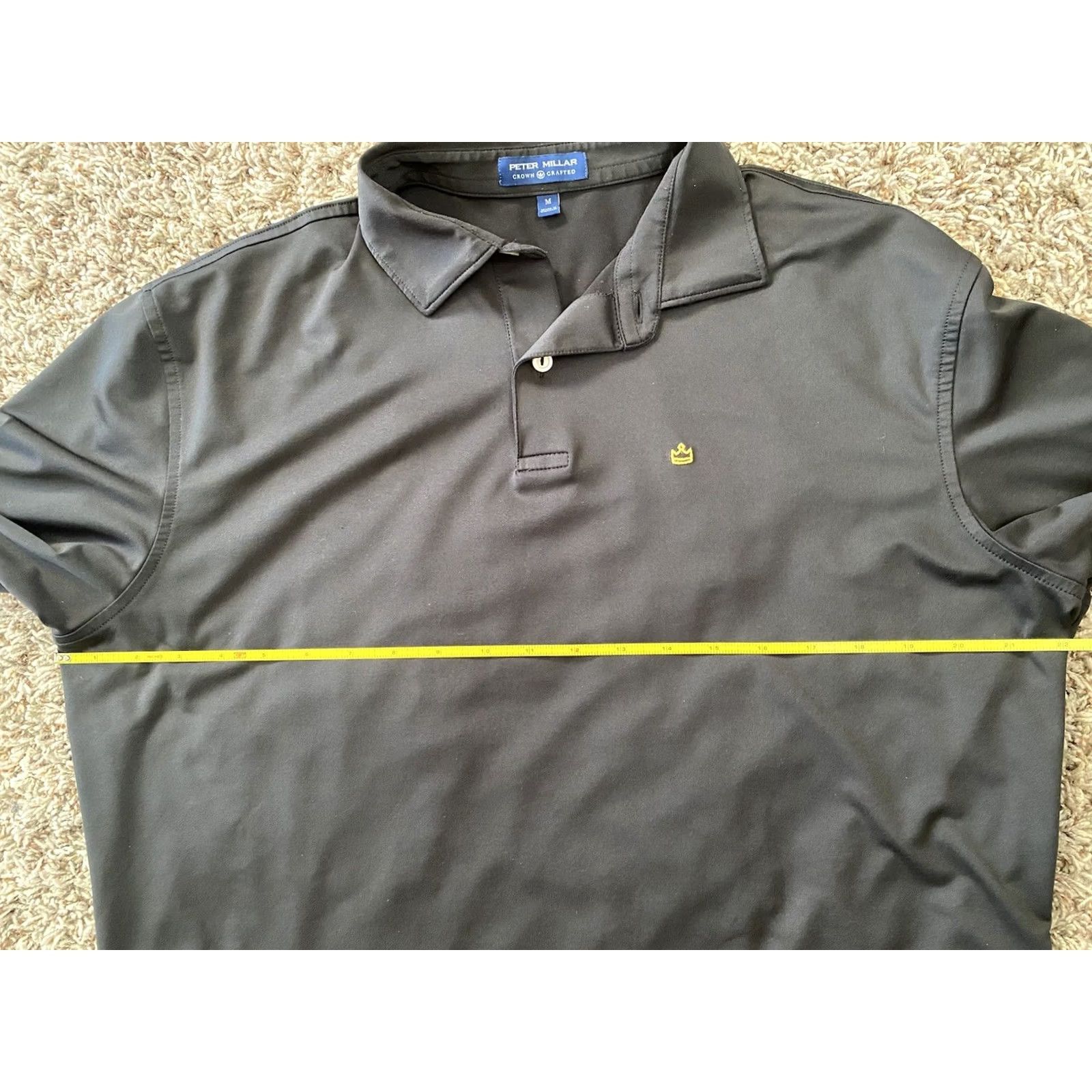 Peter Millar Peter Millar Crown Crafted Short Sleeve Women’s M Black Polo Shirt Womens M Black Size 32" / US 10 / IT 46 - 7 Thumbnail