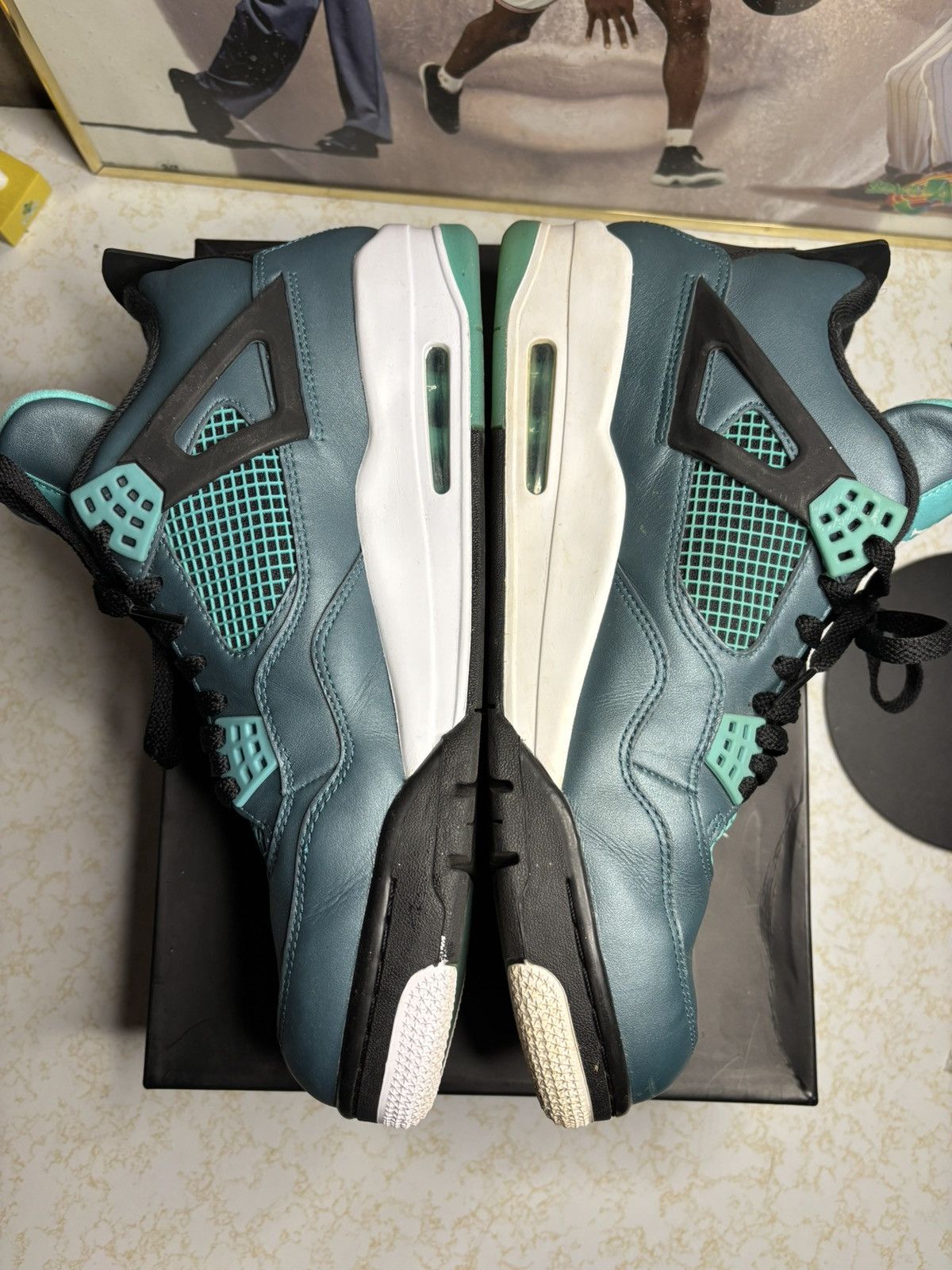 Jordan Brand Jordan Retro 4 ‘teal’ Size US 12 / EU 45 - 3 Thumbnail