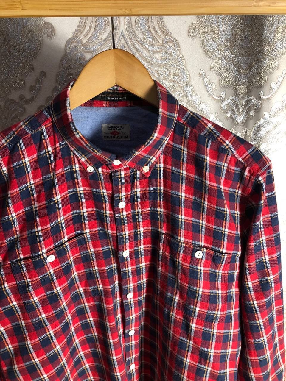 Barbour × Vintage VERY RARE BARBOUR STEVE MCQUEEN DESIGNER MOTORCYCLE SHIRT Size US M / EU 48-50 / 2 - 2 Thumbnail
