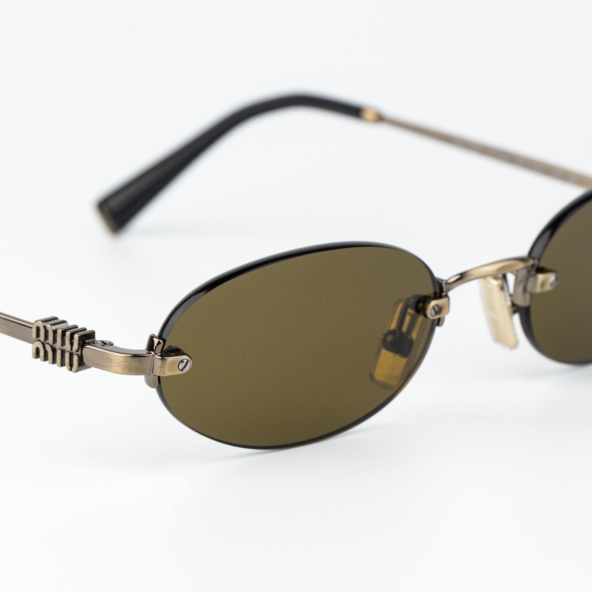 Miu Miu Miu Miu Women Sunglasses Oval MUA54S 26C09Z NEW AUTHENTIC Size ONE SIZE - 6 Thumbnail