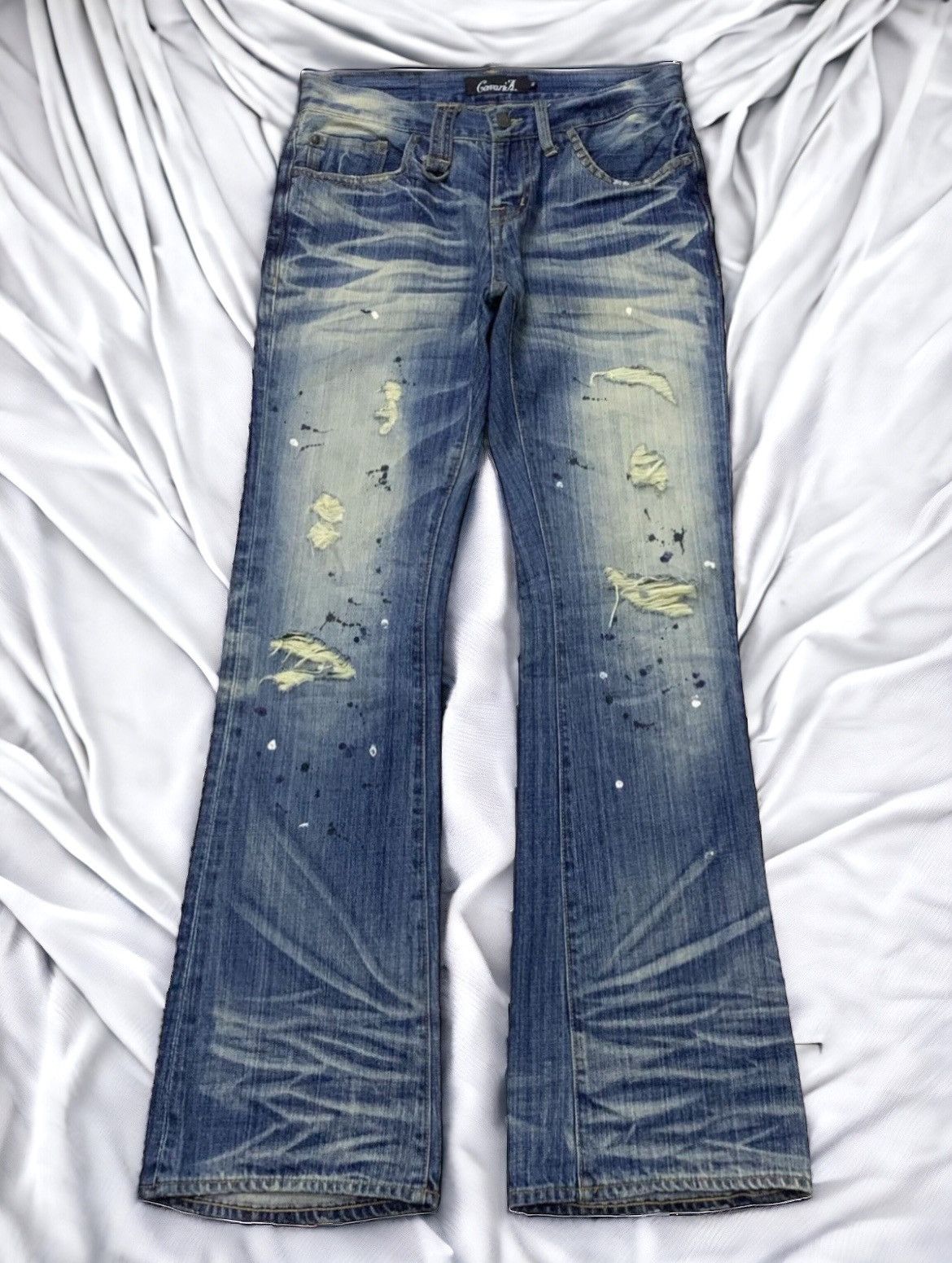CIVARIZE × If Six Was Nine × Tornado Mart Tornado Mart Junya Watanabe Style Mud Claw Mark Flared Jeans Size US 30 / EU 46 - 1 Thumbnail
