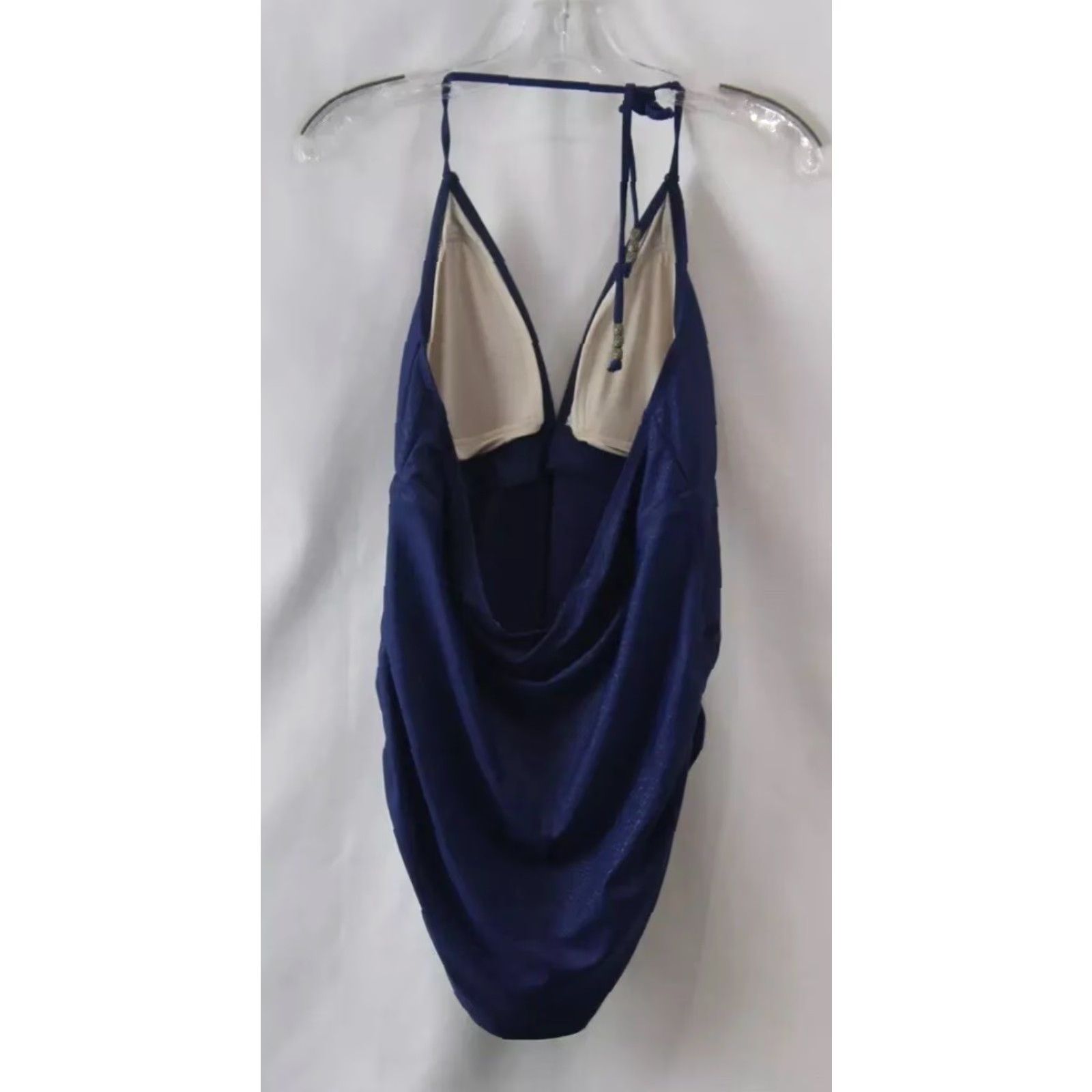 Vintage NEW NWT A Pea in the Pod Navy Tie Halter Maternity Tankini Swim Top Size L Women Blue Size L / US 10 / IT 46 - 2 Thumbnail