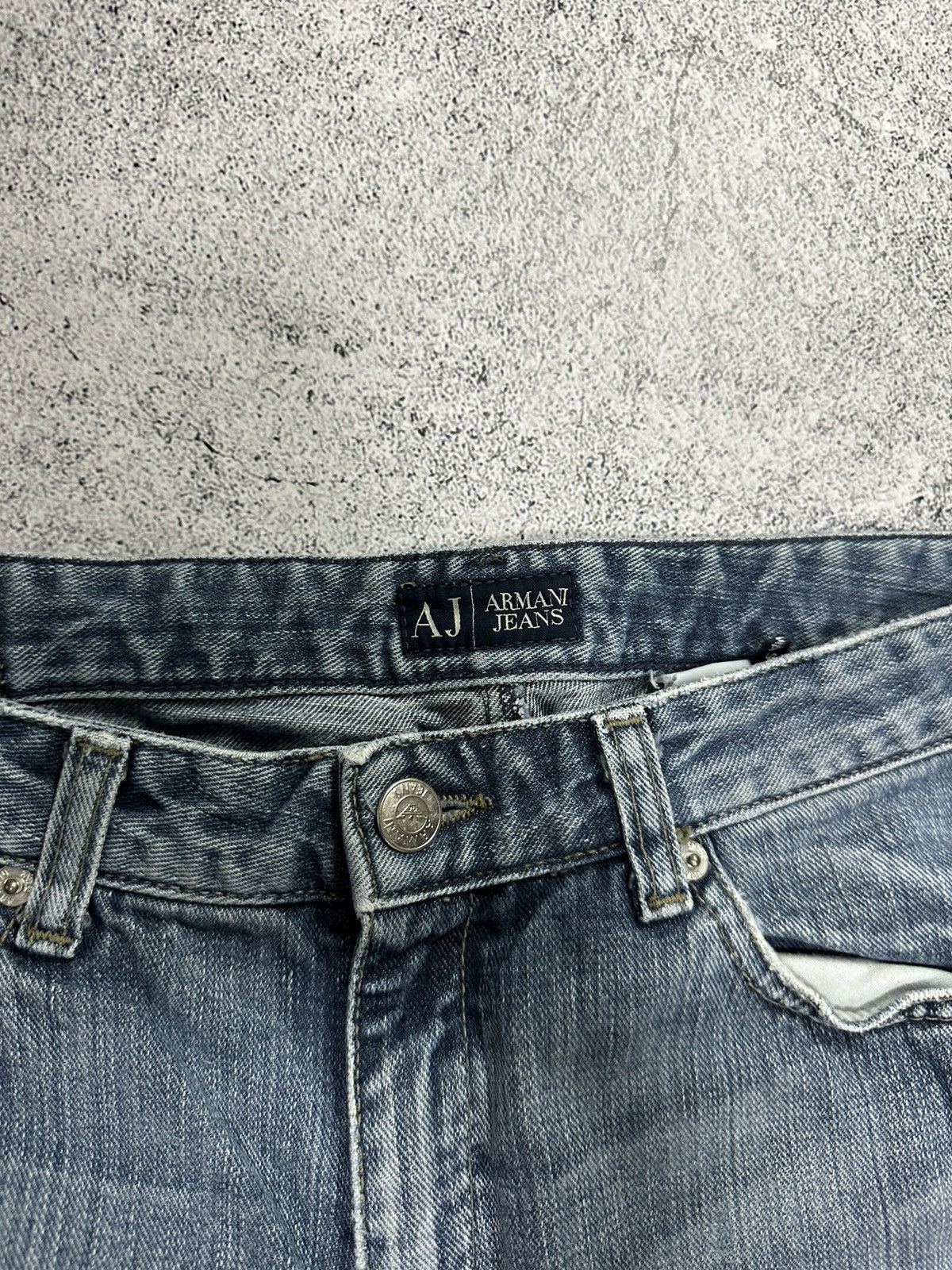 Emporio Armani Emporio Armany If Six Was Nine Style Flared Jeans Y2K Logo Size US 29 - 11 Thumbnail