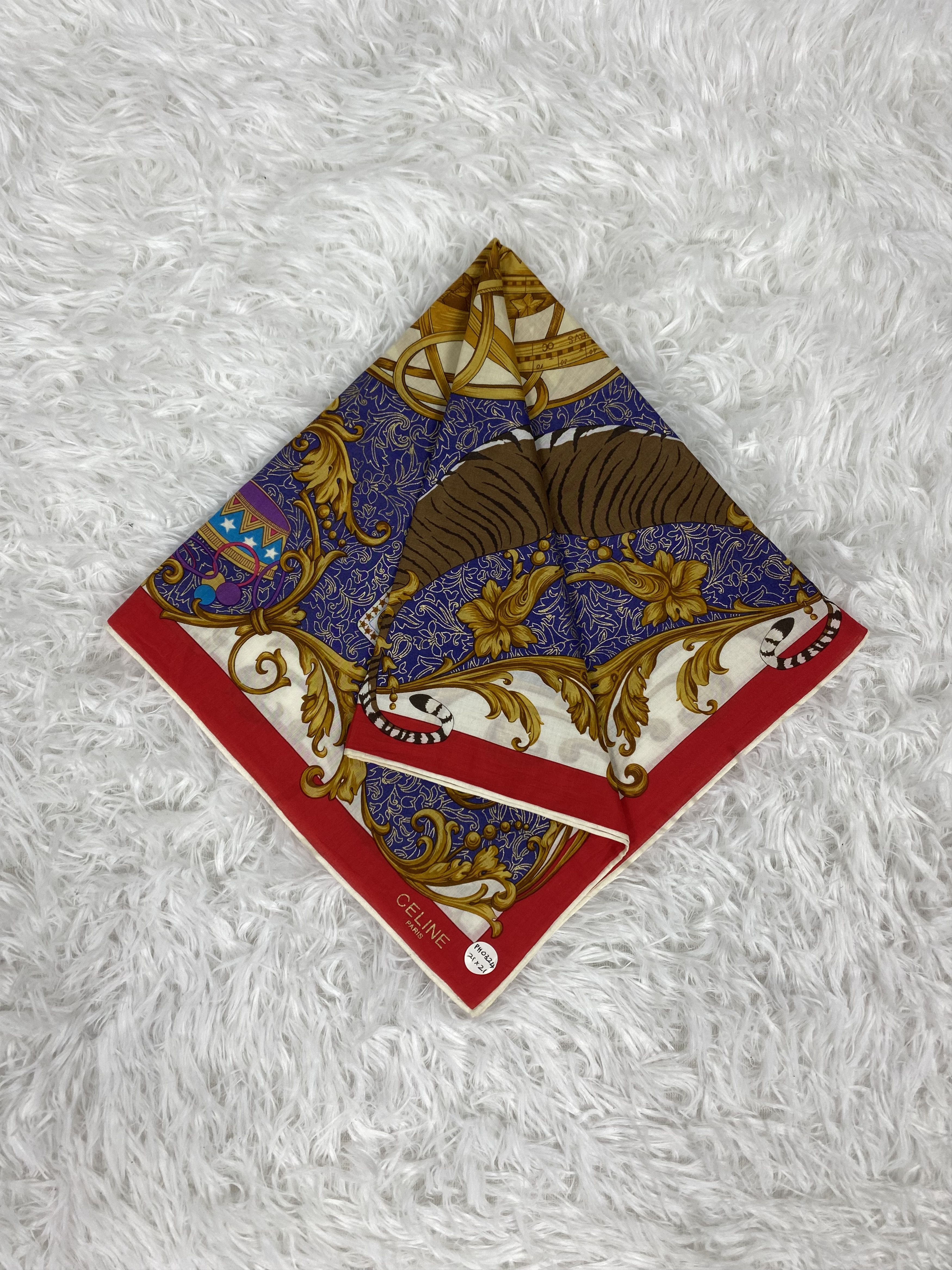 Celine × Vintage Vintage Celine Handkerchief Neckerchief PH0324 Size ONE SIZE - 1 Thumbnail