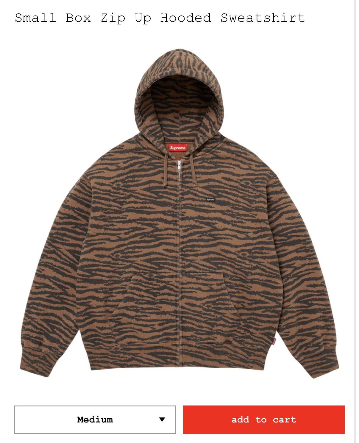 Supreme supreme tiger zip up Size US S / EU 44-46 / 1 - 1 Thumbnail