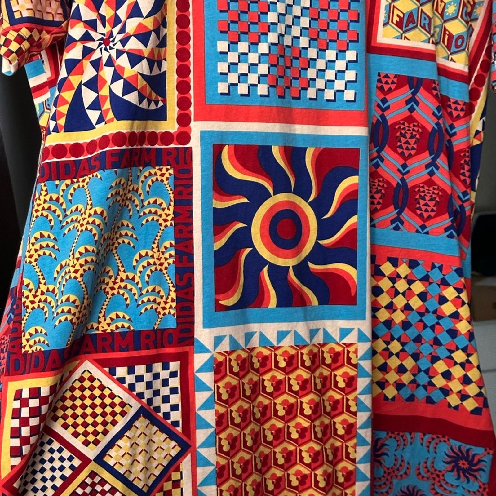Adidas New Adidas X Farm Rio Kaleidoscope Slim Dress Size L / US 10 / IT 46 - 6 Thumbnail