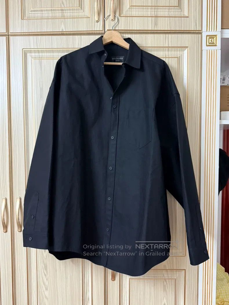 Balenciaga Balenciaga Solid Black Shirt Size US XS / EU 42 / 0 - 2 Thumbnail