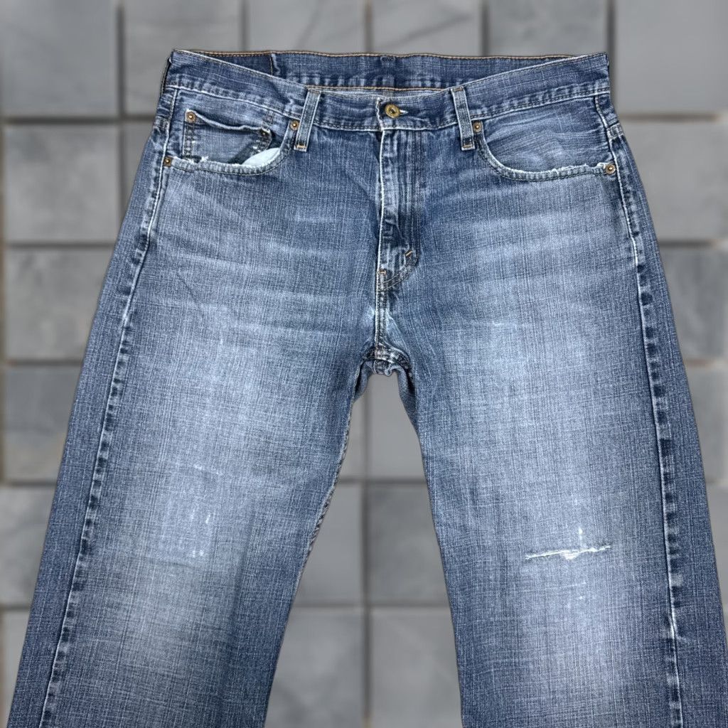 Levi's Levi's 569 Jeans Mens 34x30 Blue Loose Faded Distressed Denim Jeans 5-Pocket Regular Regular Mens Color Blue Jeans Size US 34 / EU 50 - 1 Thumbnail