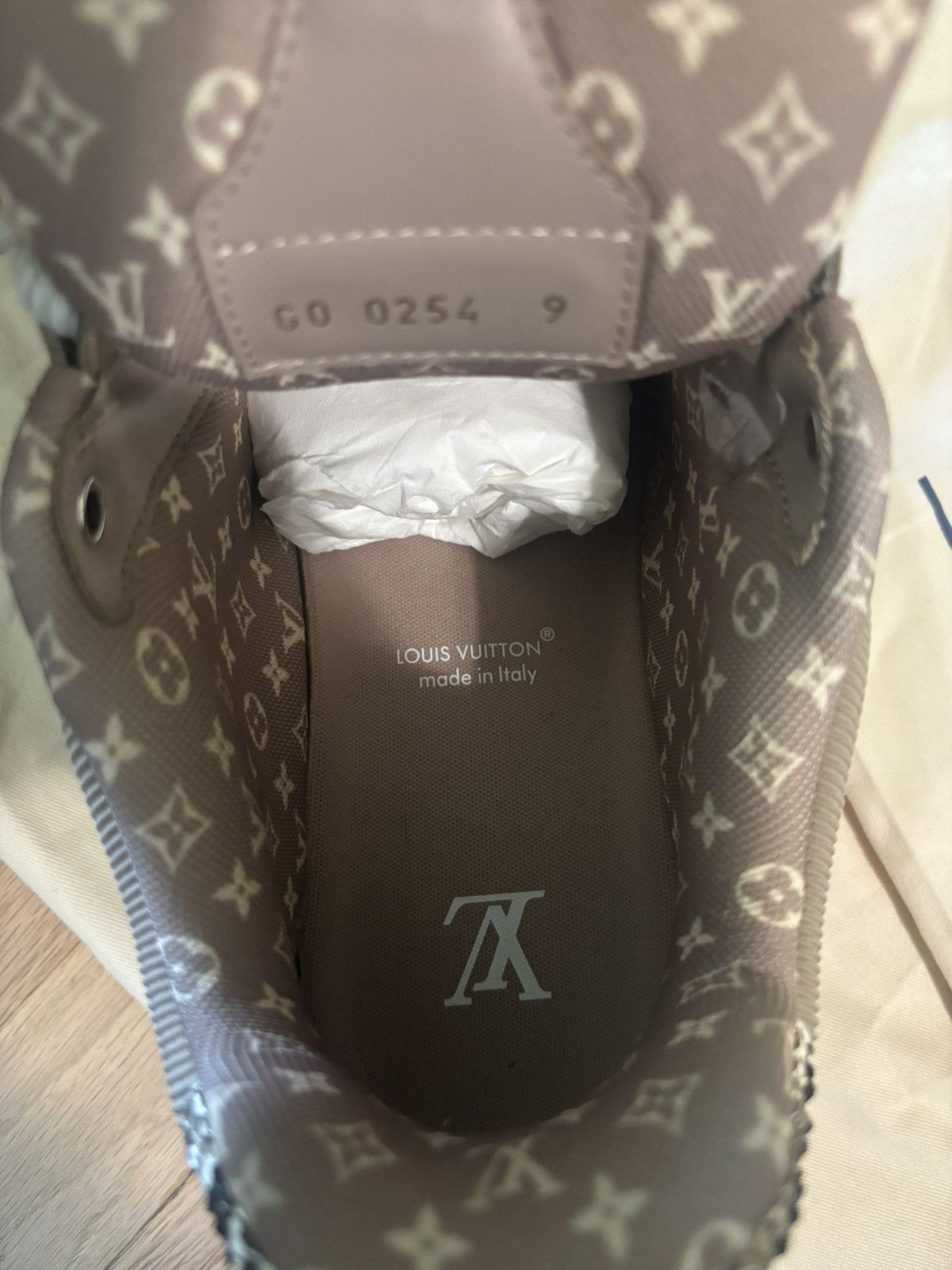 Louis Vuitton brown snakeskin-style embossed leather Size US 9.5 / EU 42-43 - 3 Thumbnail